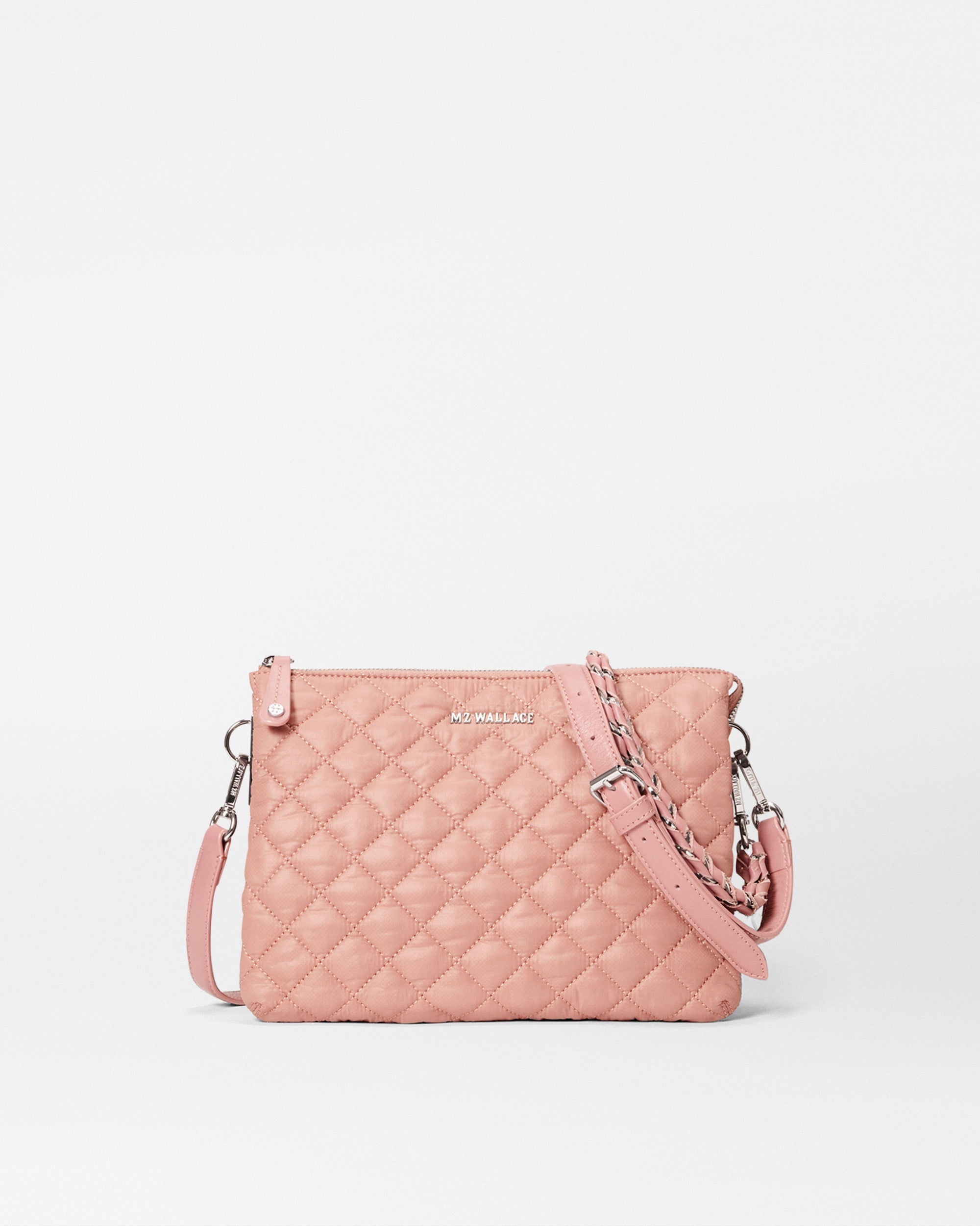MZ Wallace Dusty Rose Pink Large Crosby Pippa Crossbody Handbag