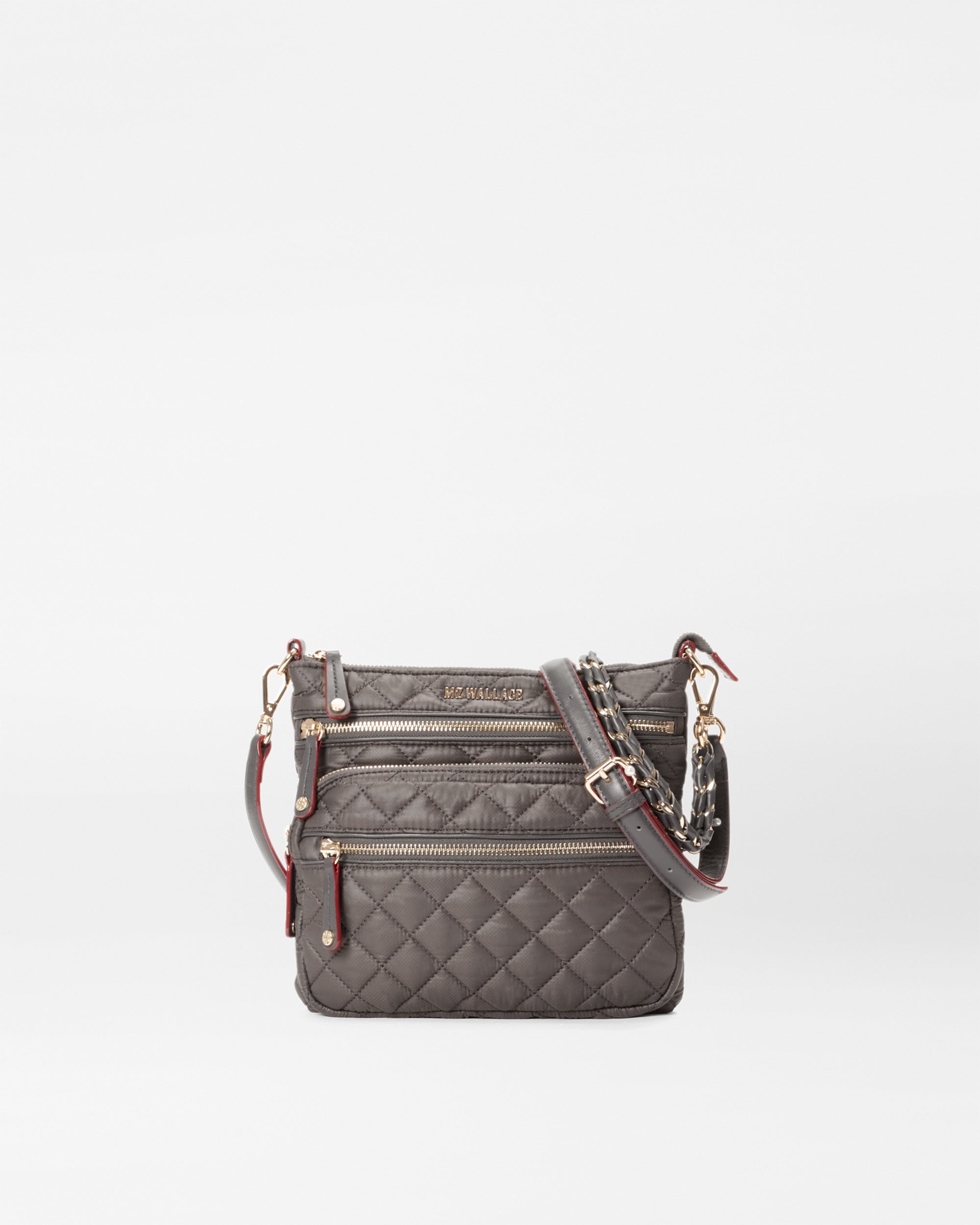 MZ Wallace Magnet Gray Downtown Crosby Crossbody Handbag | MZ