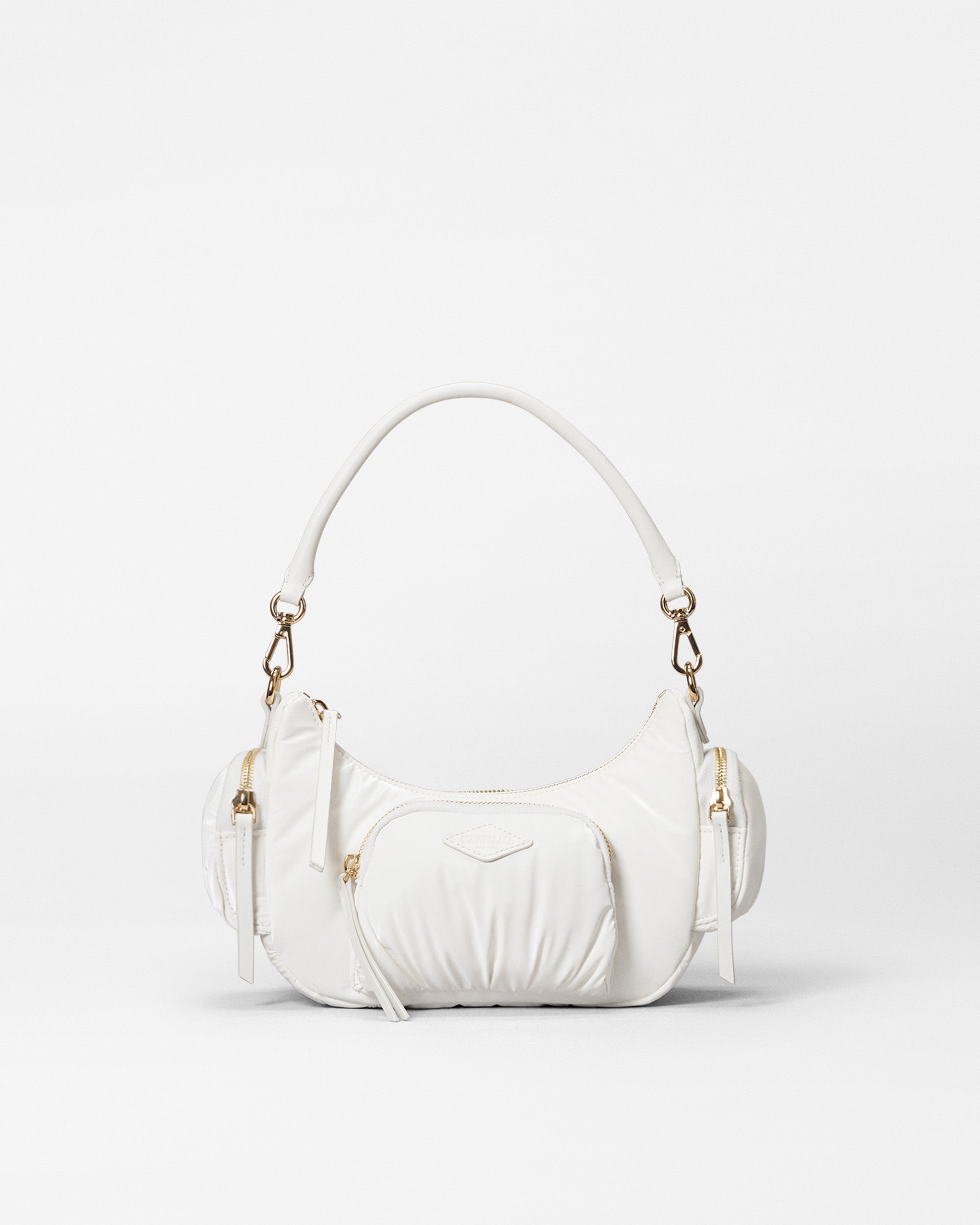 MZ Wallace Chalk White Liquid Small Chelsea Shoulder Bag | MZ