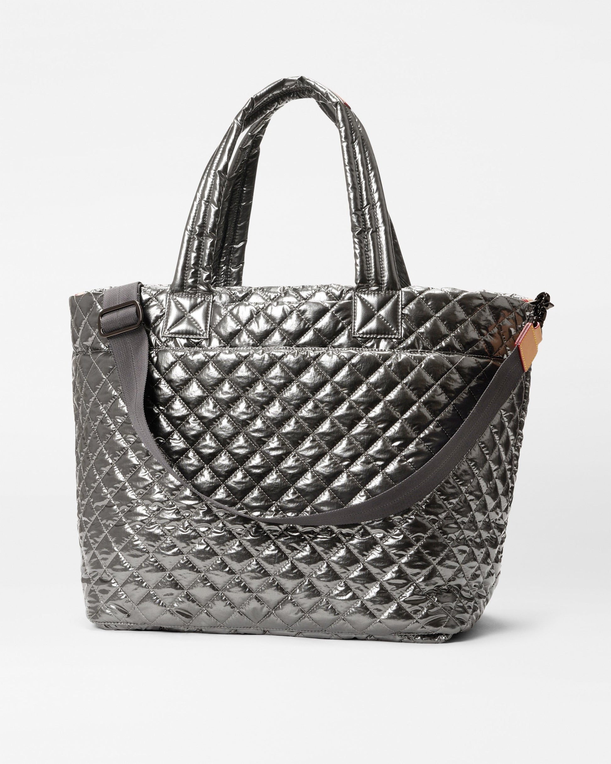 Pewter Metallic Large Metro Tote Deluxe