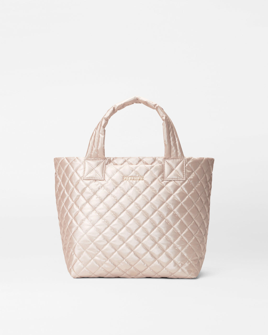 Pale Rose Gold Metallic Small Metro Tote Deluxe
