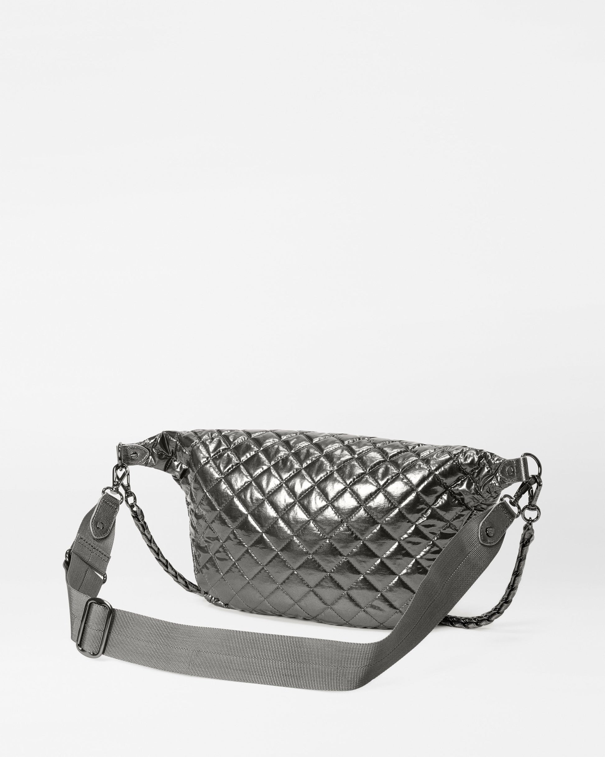 Pewter Metallic Crosby Crossbody Sling Bag