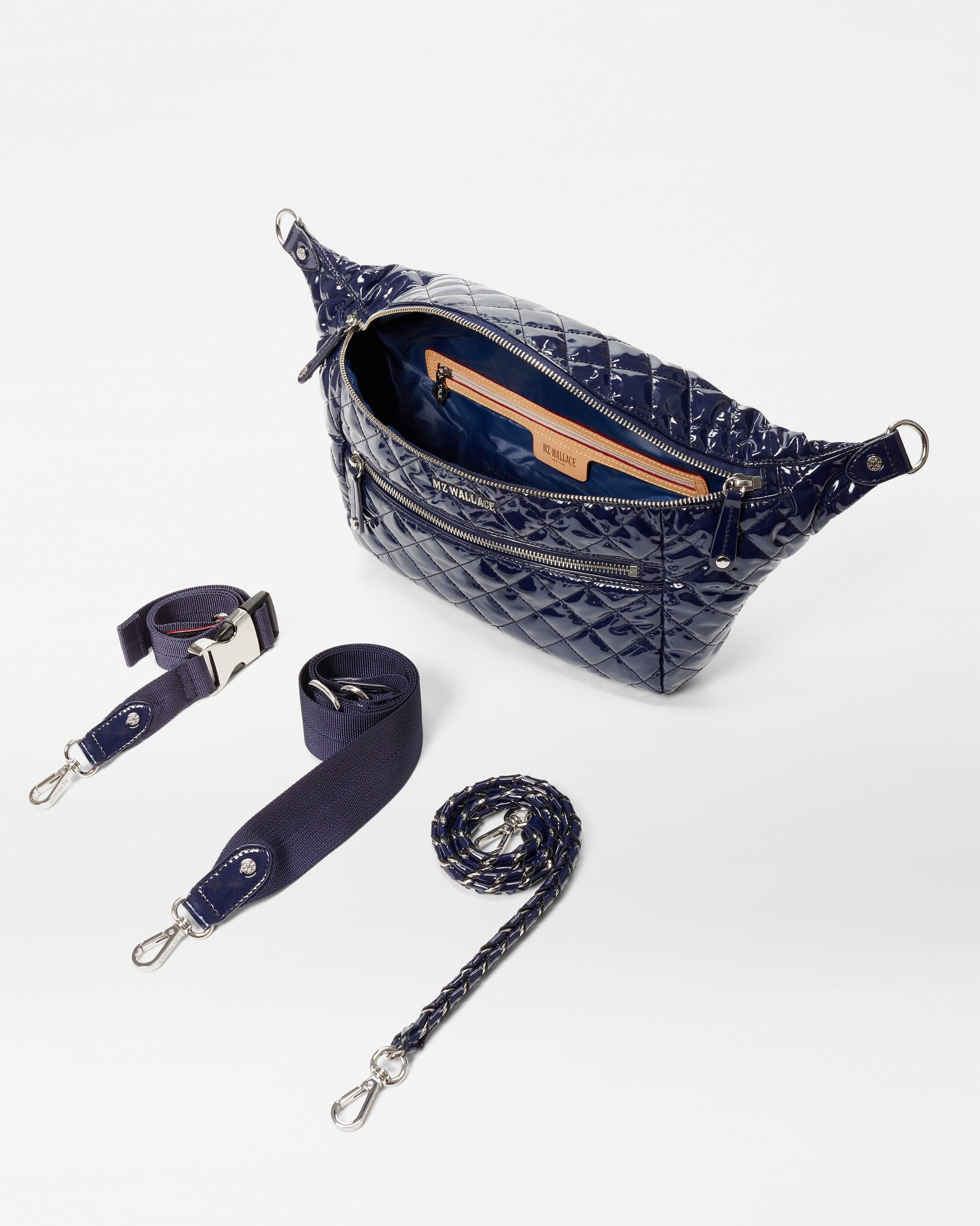 Navy Lacquer Crosby Crossbody Sling Bag