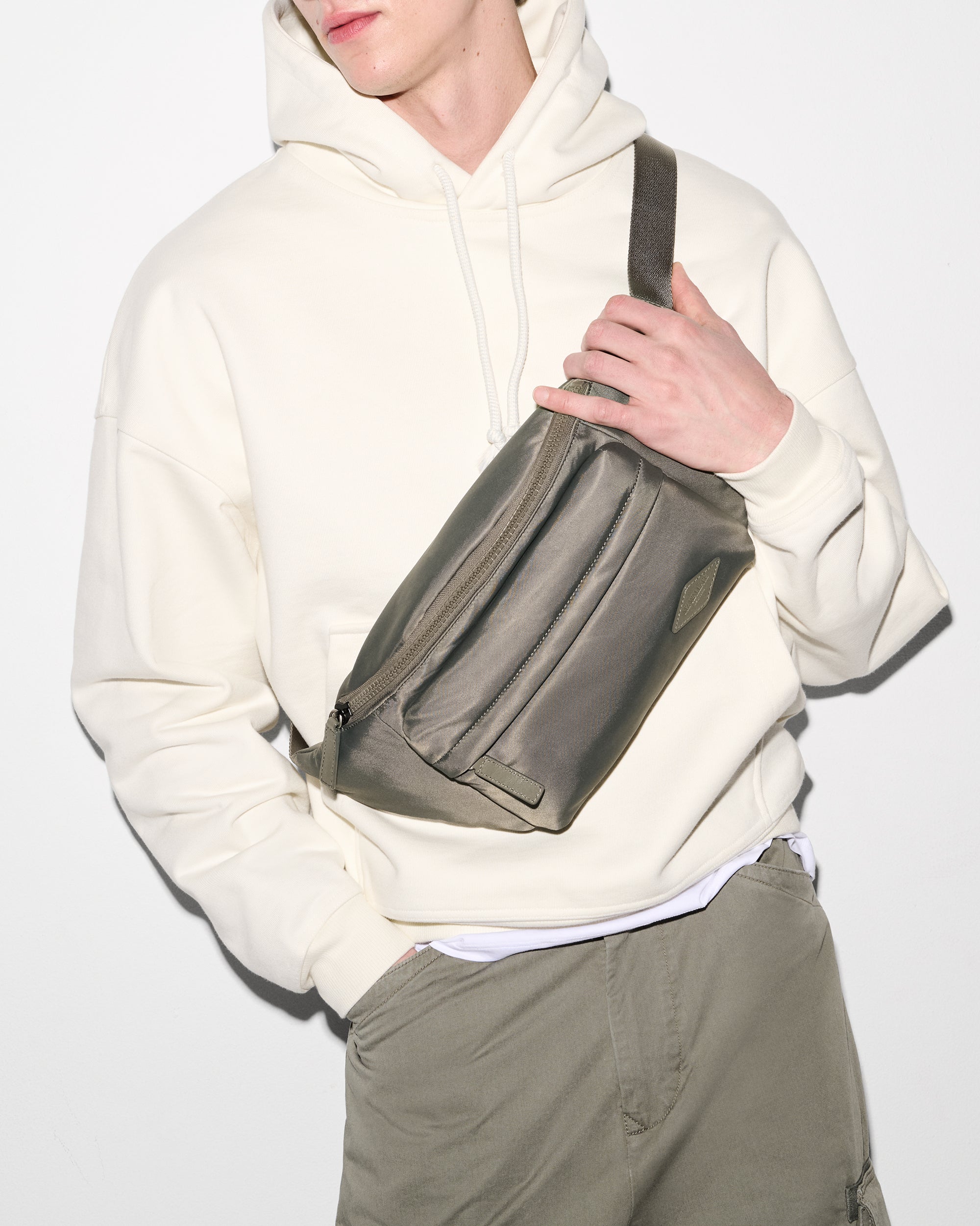 MZ Wallace Sage Green Large Bleecker Convertible Sling Bag | MZ