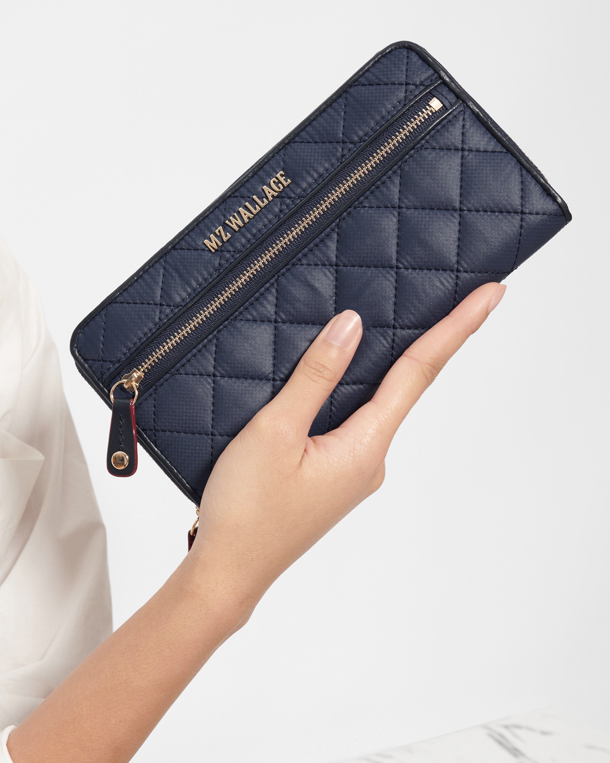 Navy Long Crosby Wallet