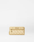 Light Gold Pearl Metallic Long Crosby Wallet