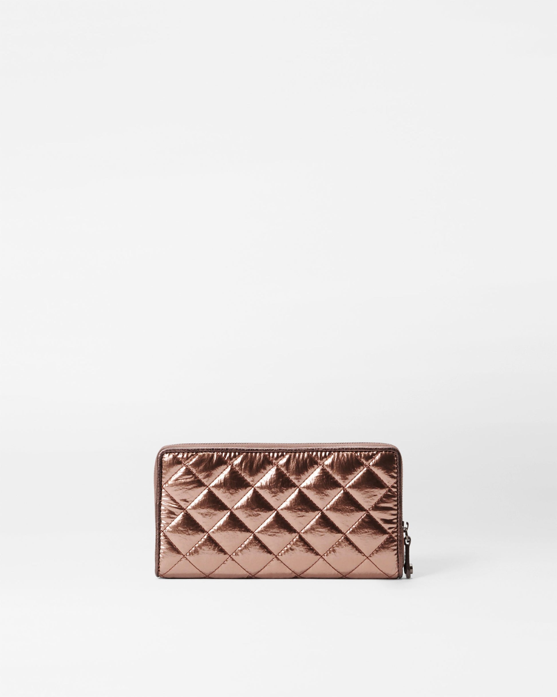 Copper Metallic Lacquer Crosby Long Wallet