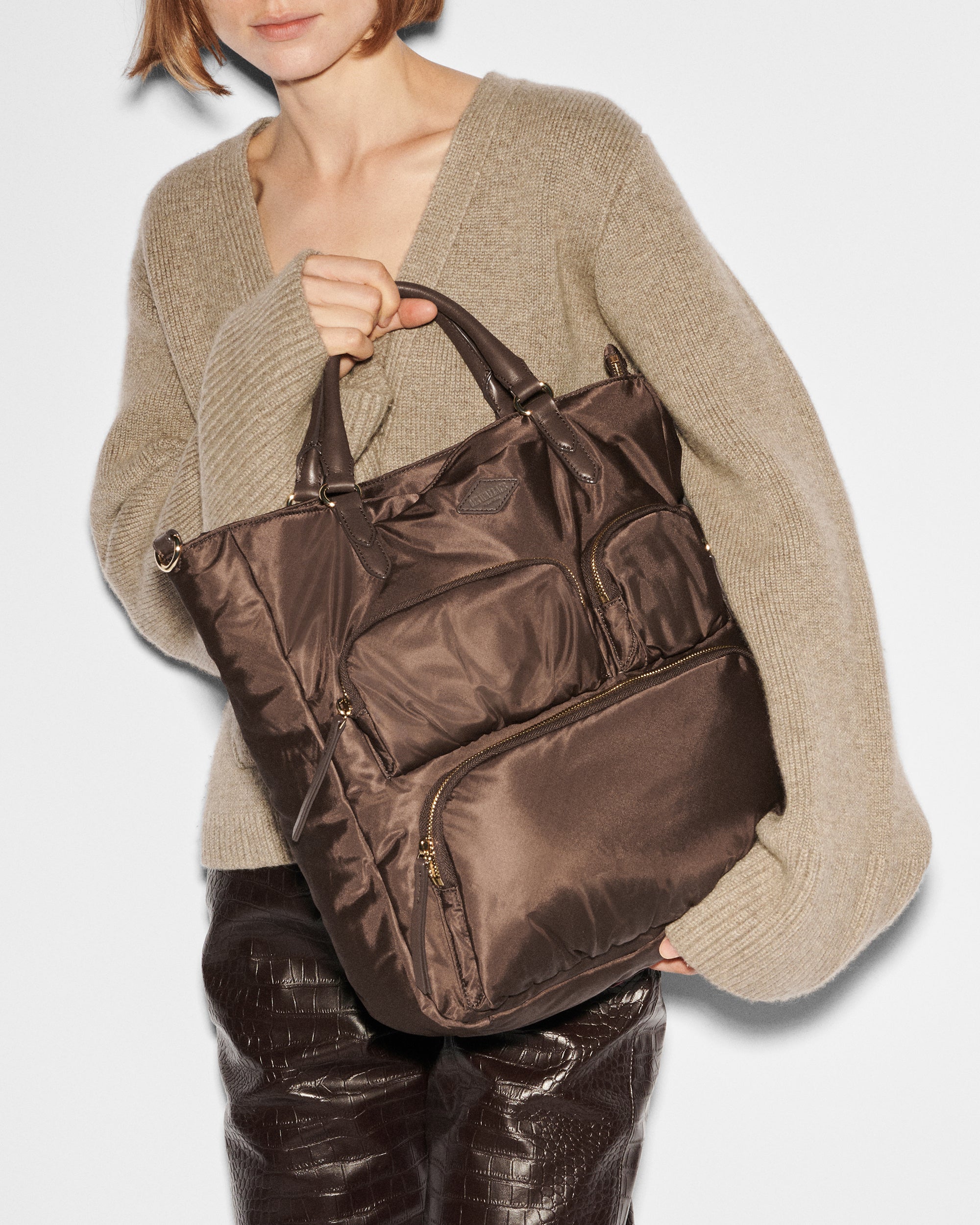 Walnut Brown Large Chelsea Top Handle Tote