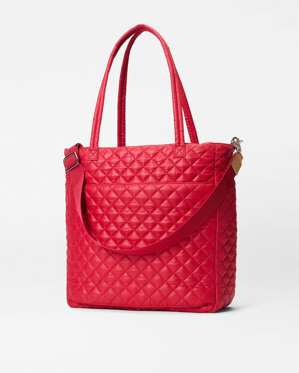 Large Red Shoulder Tote Bag with Attachable Matching Shoulder Strap