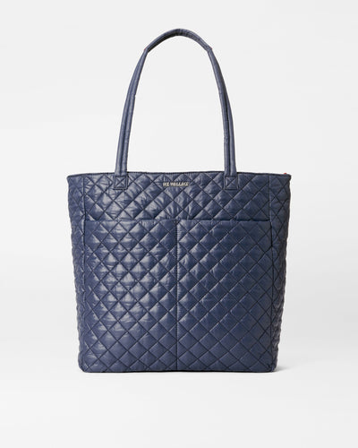 Navy Large Quilted Tote Bag
