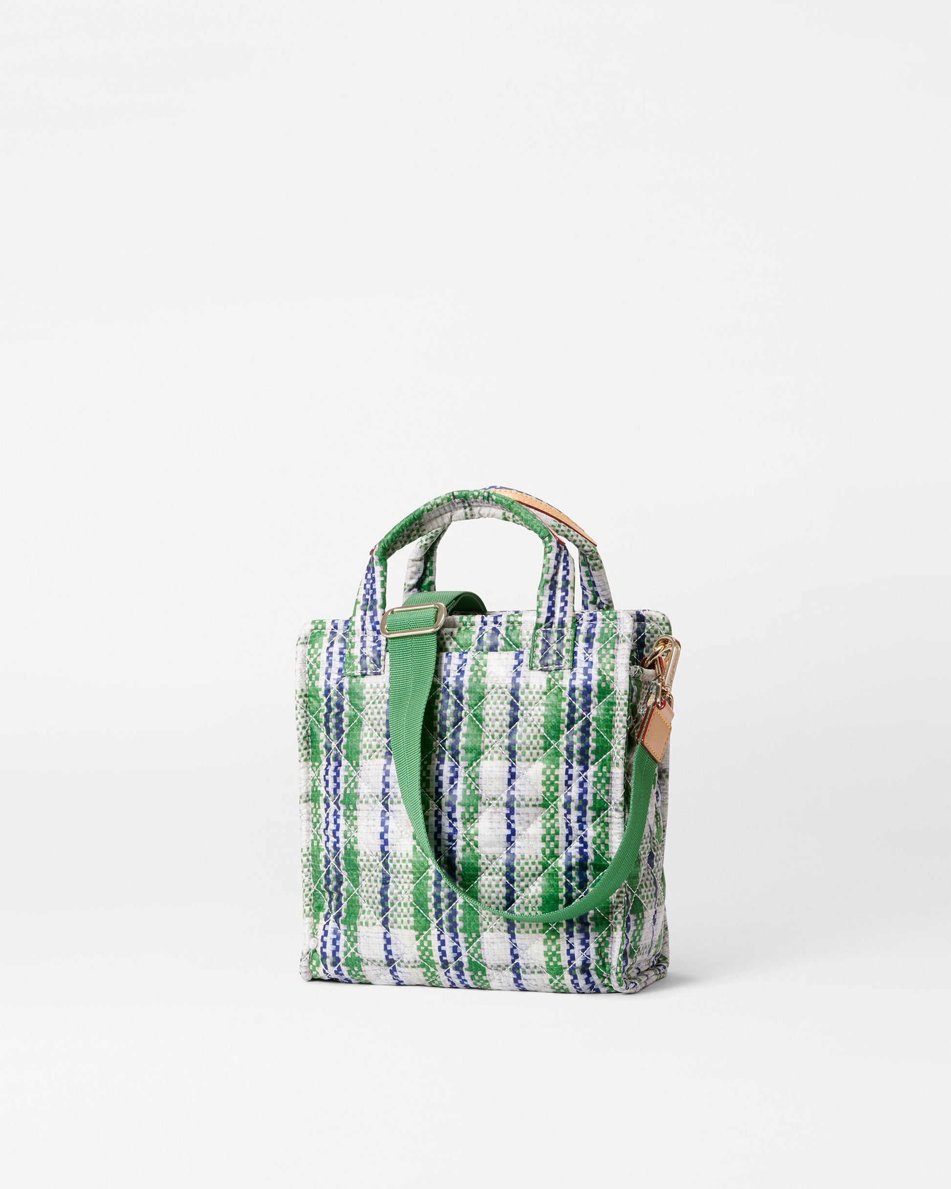 Spring Plaid Mini Box Tote