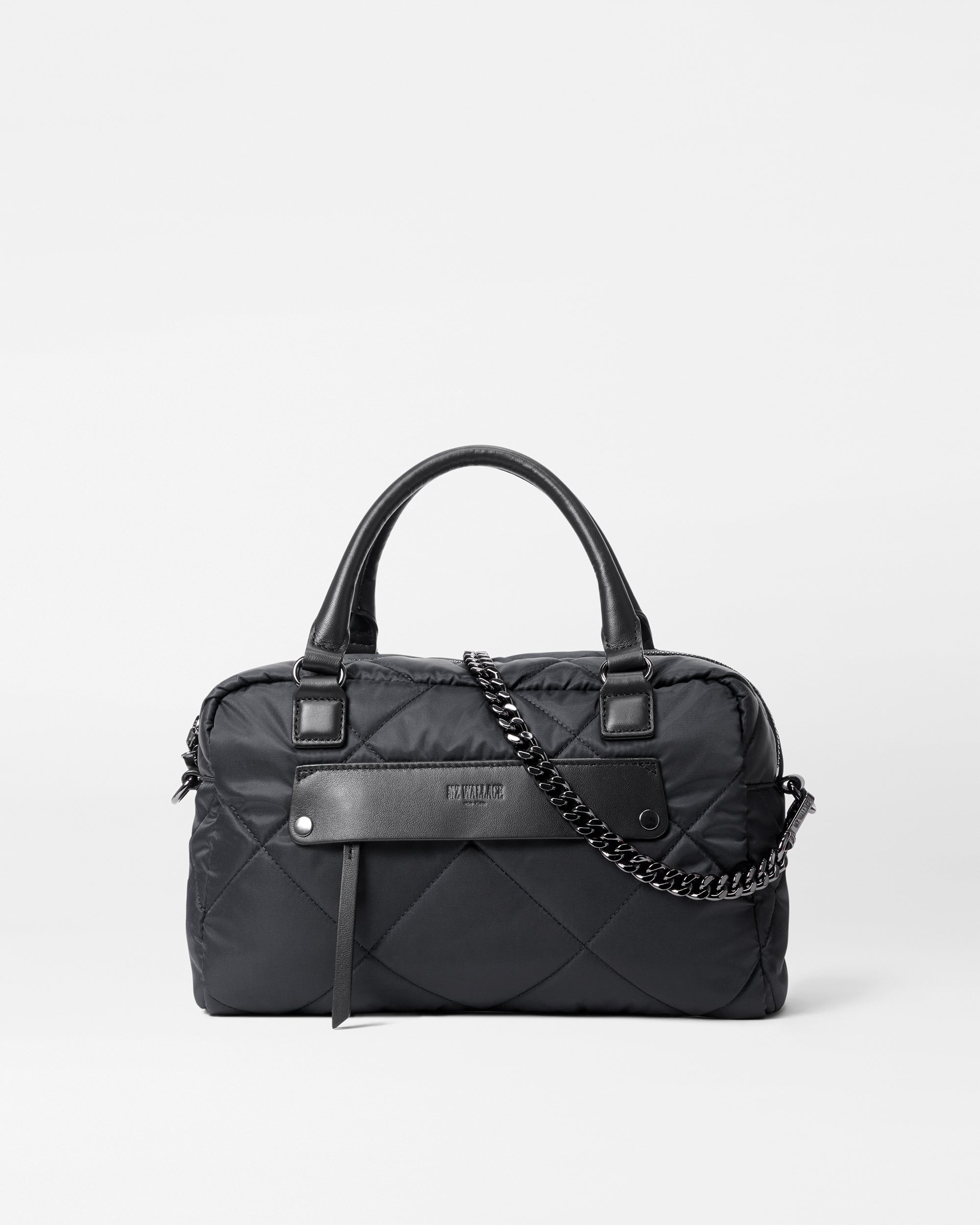 VALLAD ブラック サーマルM MZ Wallace Black Madison Satchel Handbag | MZ Wallace – MZ Wallace