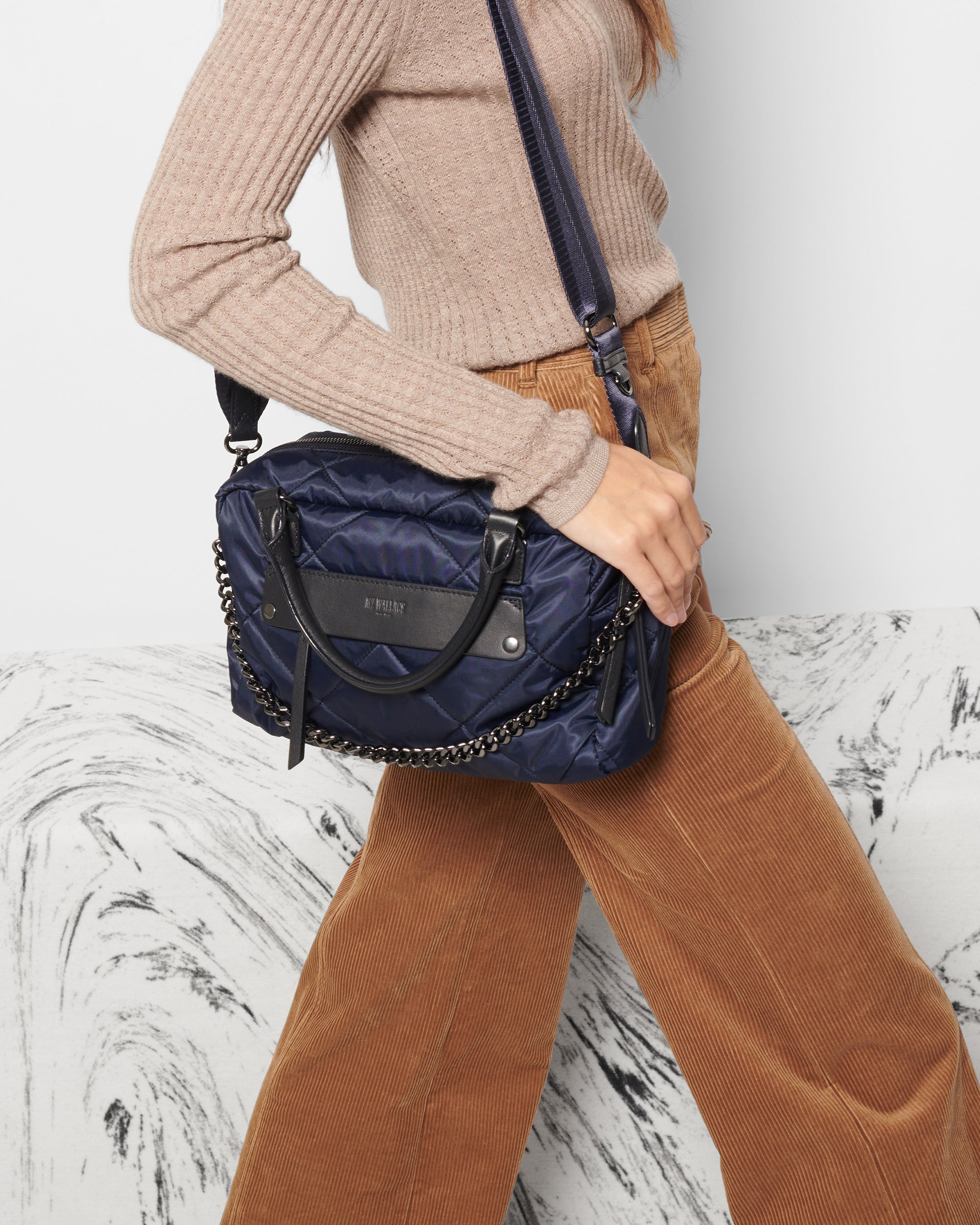 Navy Madison Satchel