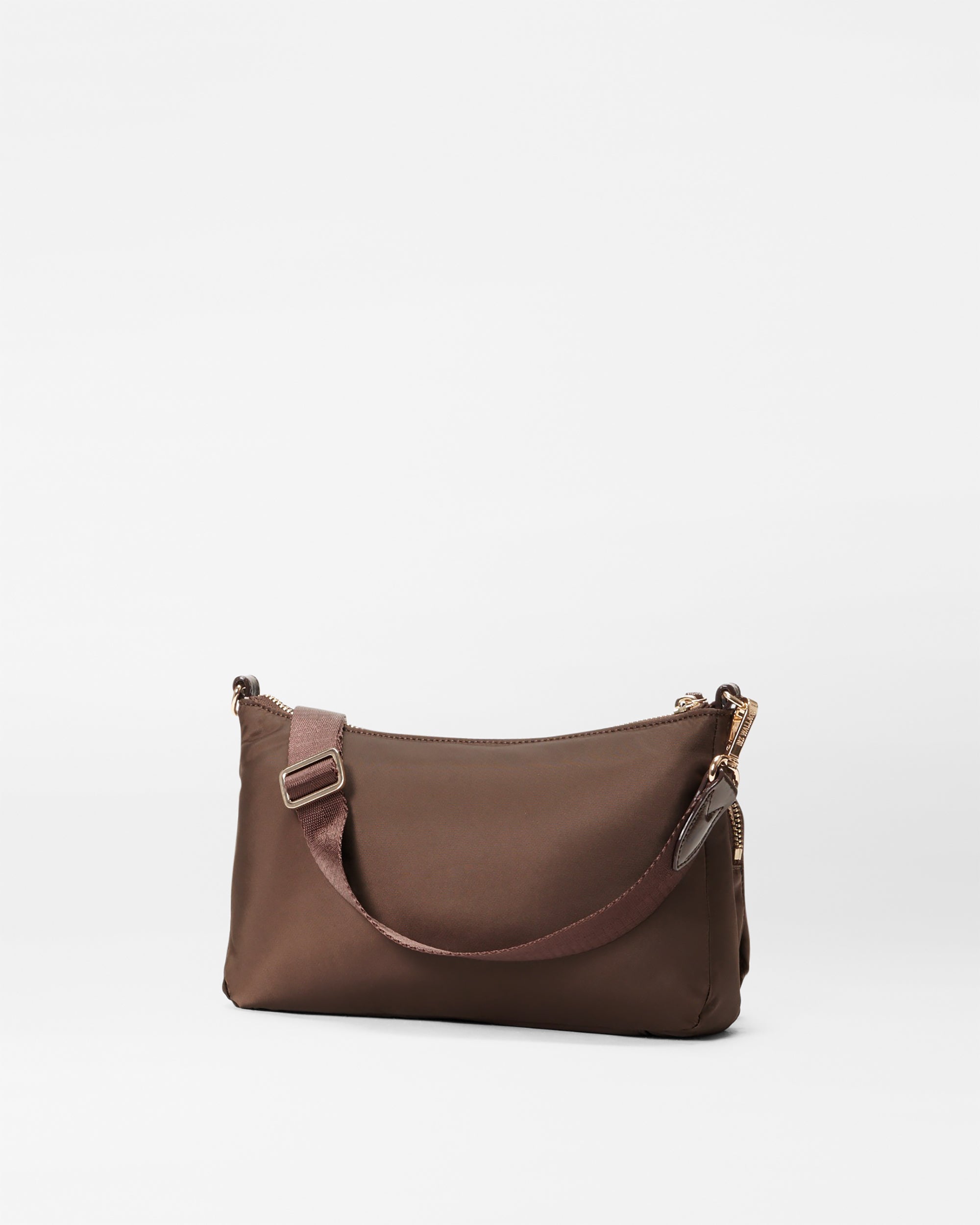 Back view of MZ Wallace Small Brown Shoulder Bag