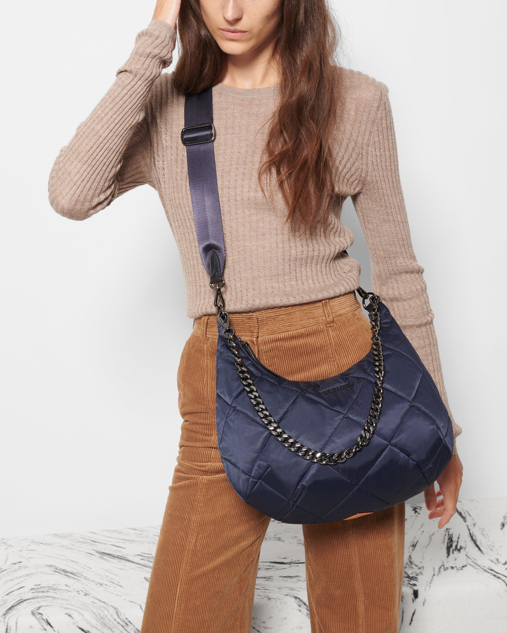 Navy Madison Shoulder Bag
