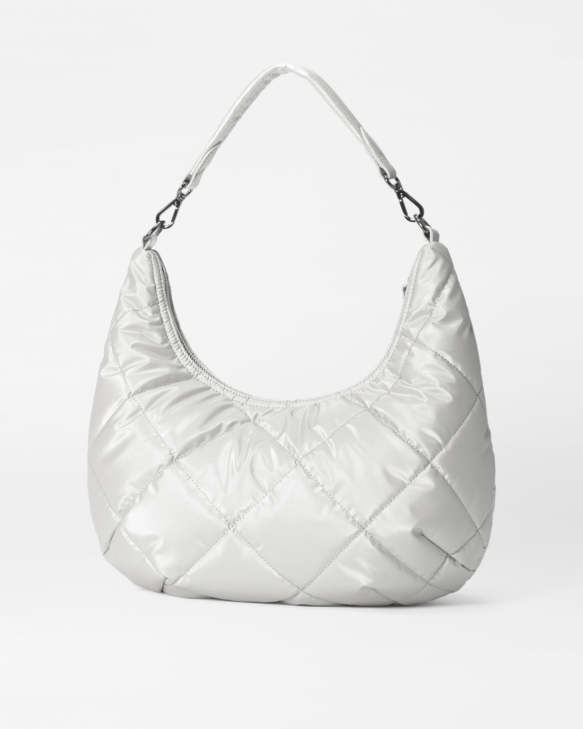 Oyster Metallic Madison Shoulder Bag
