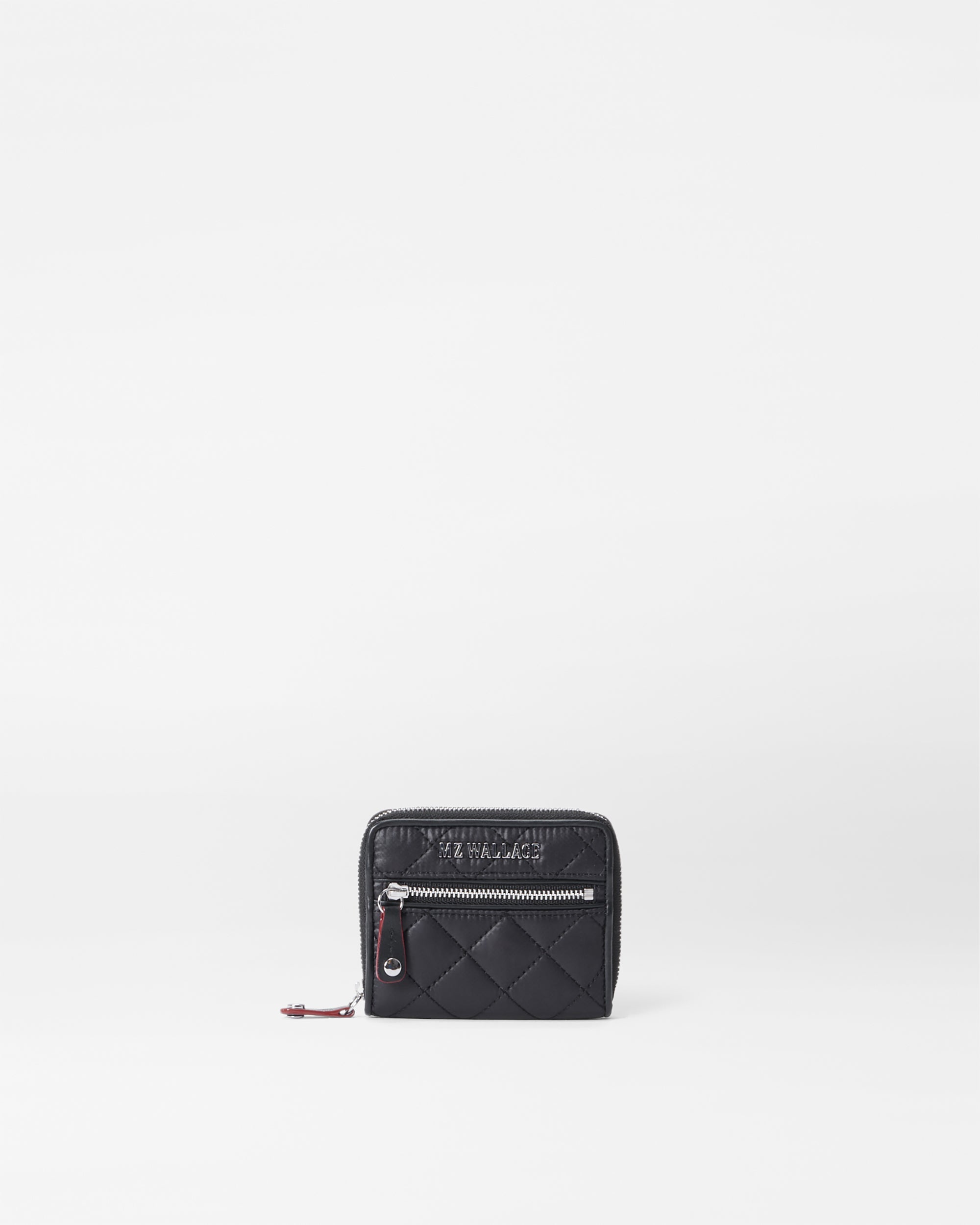MZ Wallace Small Black Quilted Wallet