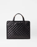 Quilted Black Leather Medium Metro Box Tote