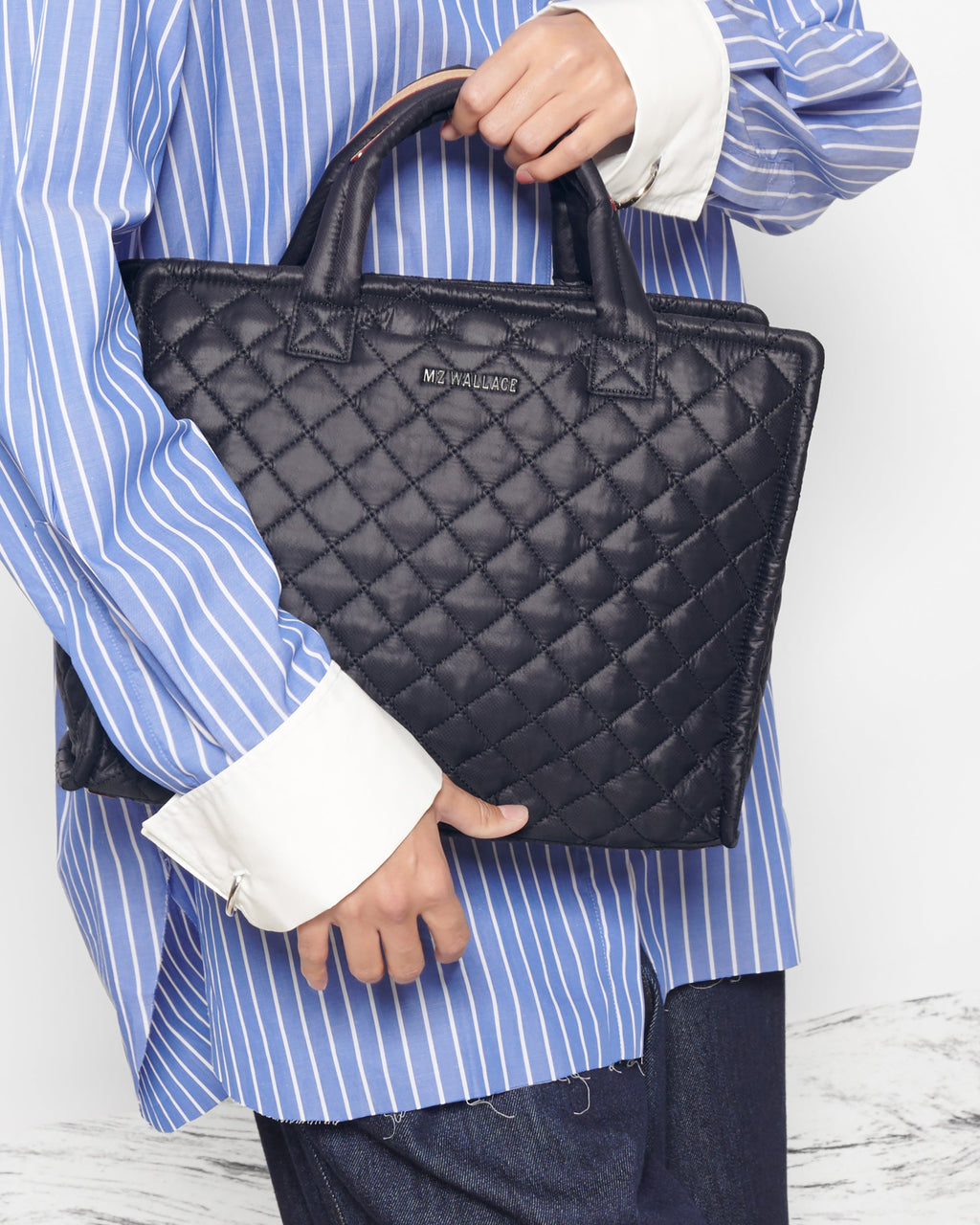 Black Medium Box Tote