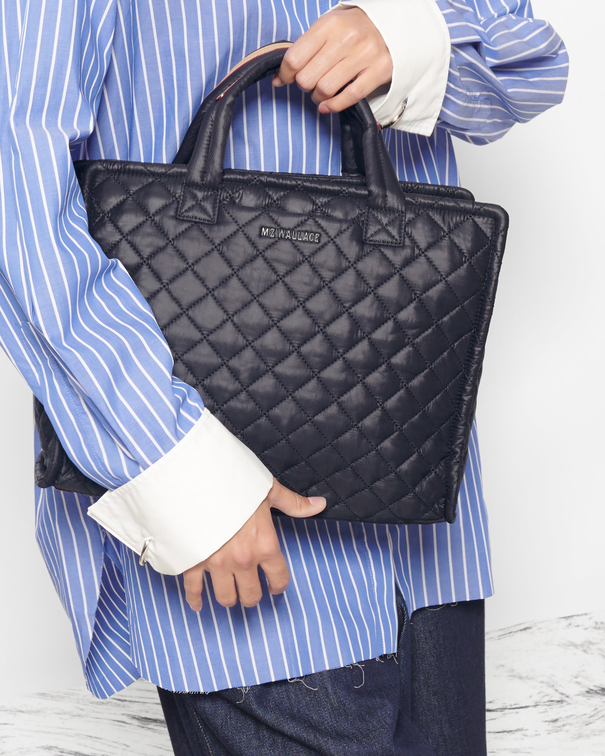 Black Medium Box Tote