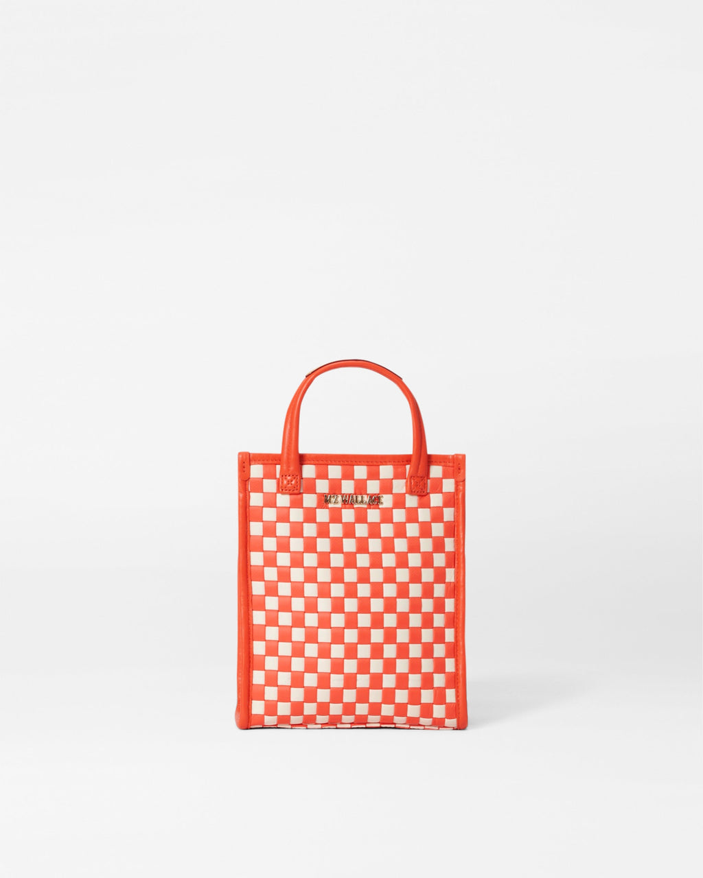 Sandshell/Poppy Woven Micro Woven Box Tote