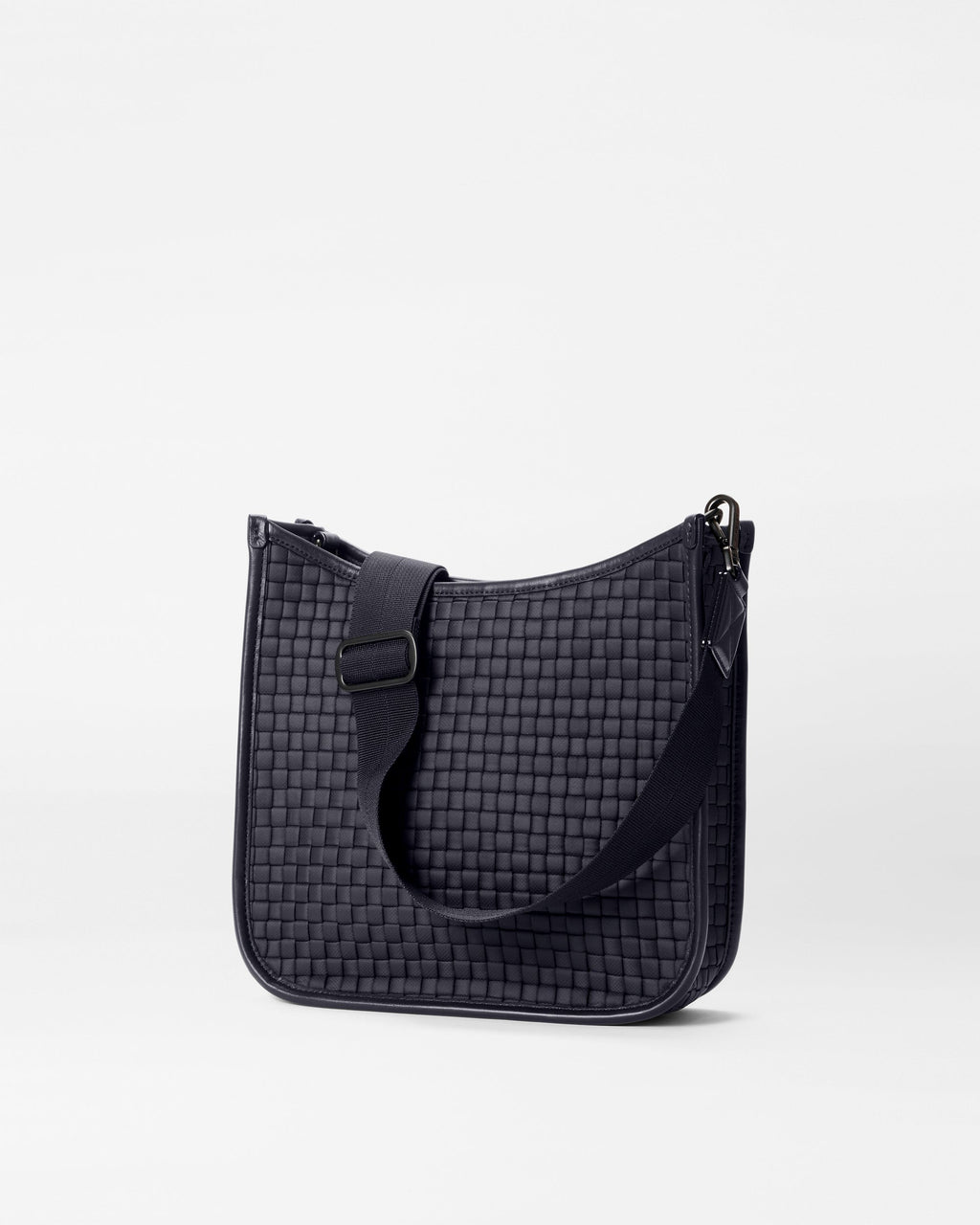 Black Woven Box Crossbody