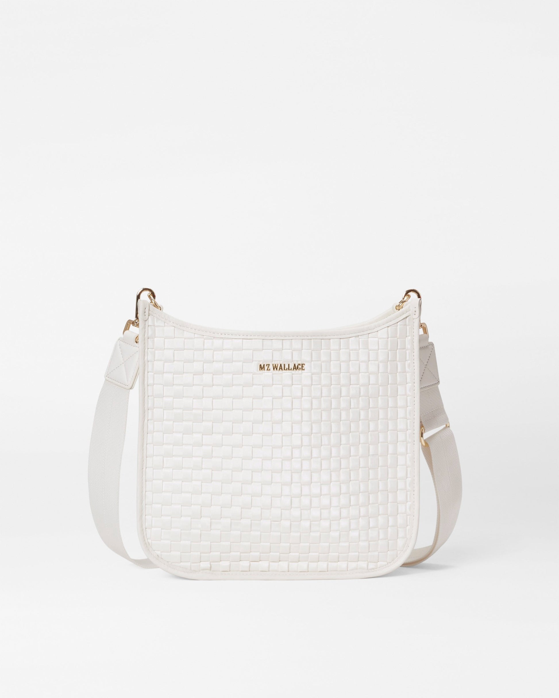Pearl Metallic Woven Box Crossbody