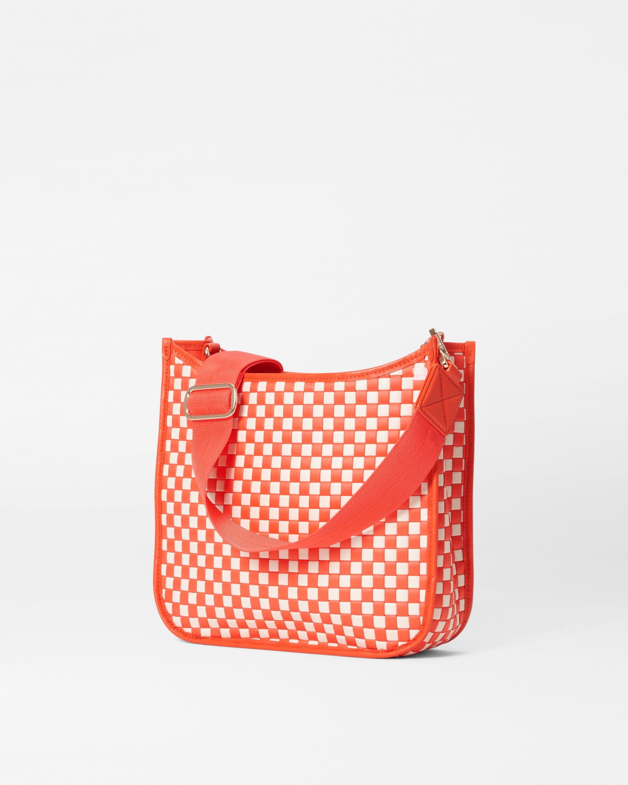 Sandshell/Poppy Woven Woven Box Crossbody