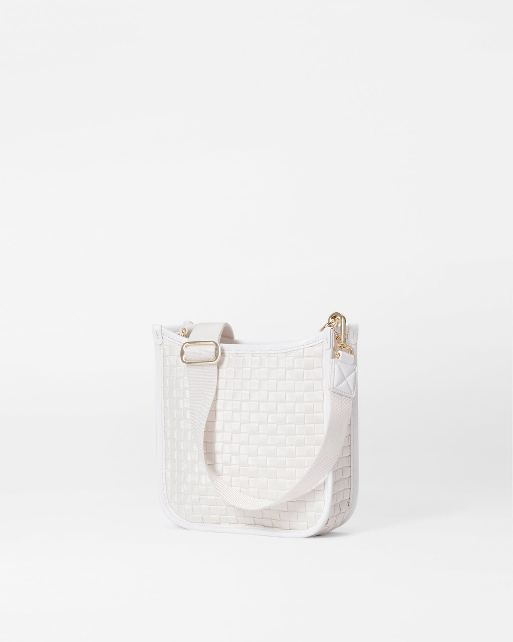 Pearl Metallic Small Woven Box Crossbody