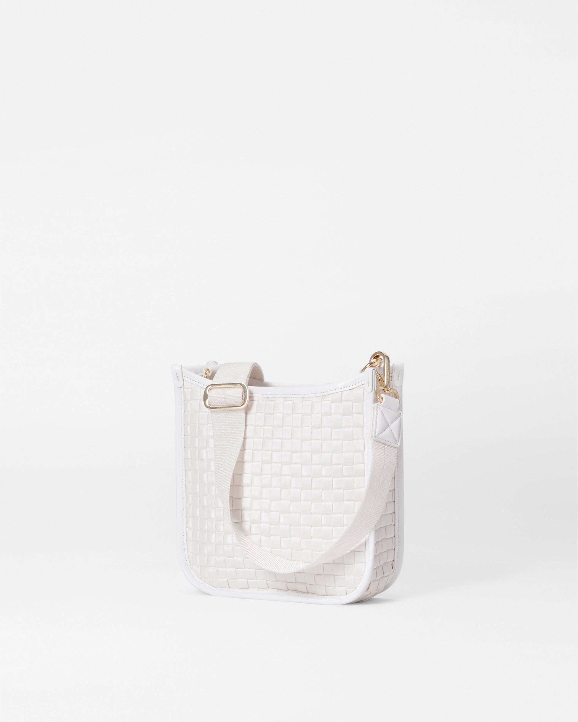 Pearl Metallic Small Woven Box Crossbody