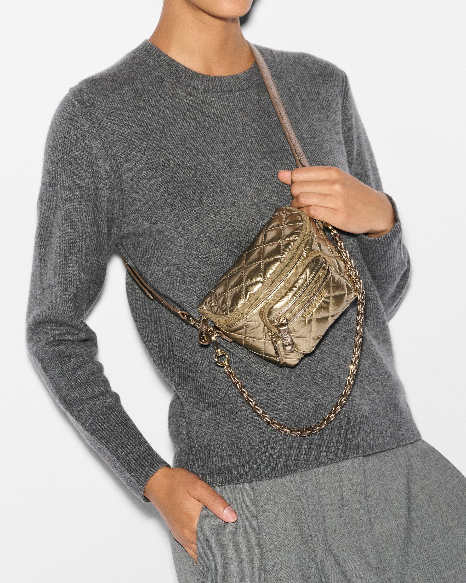 Antique Gold Metallic Micro Crosby Sling