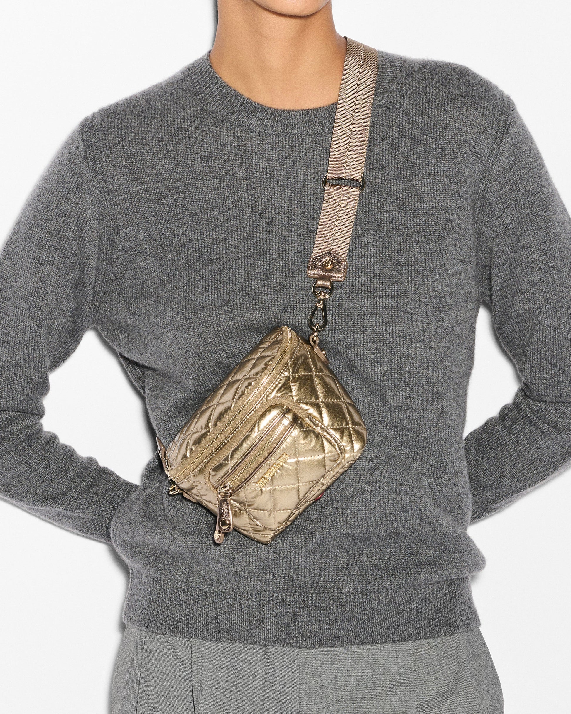 Antique Gold Metallic Micro Crosby Sling