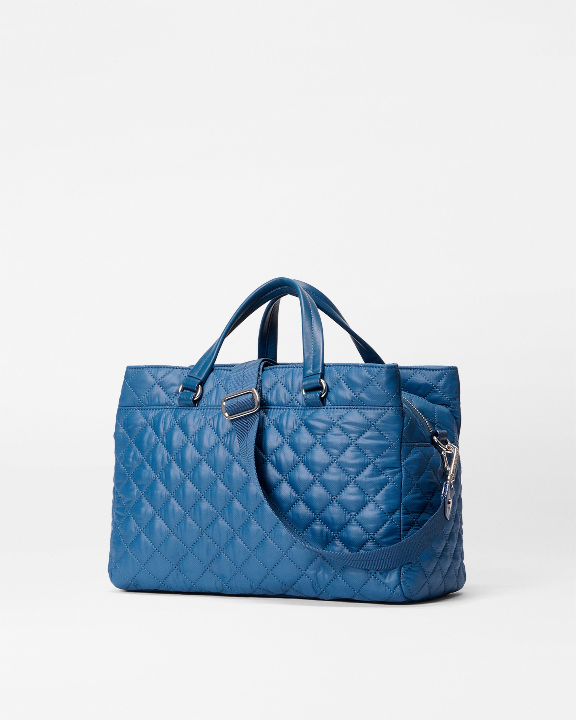 MZ Wallace French Blue Crosby Lock Satchel Handbag - Luxury