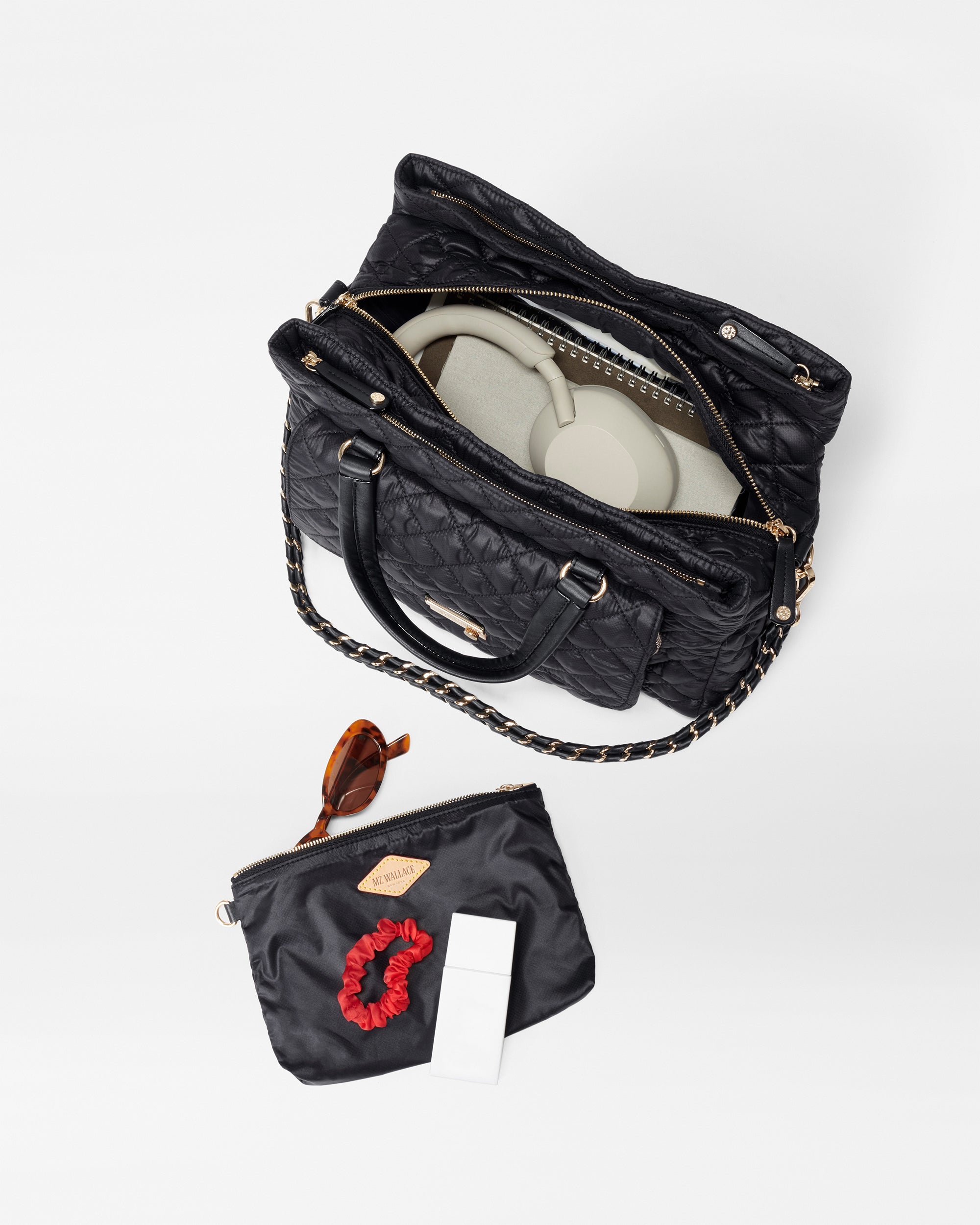 MZ Wallace | Black Crosby Lock Satchel