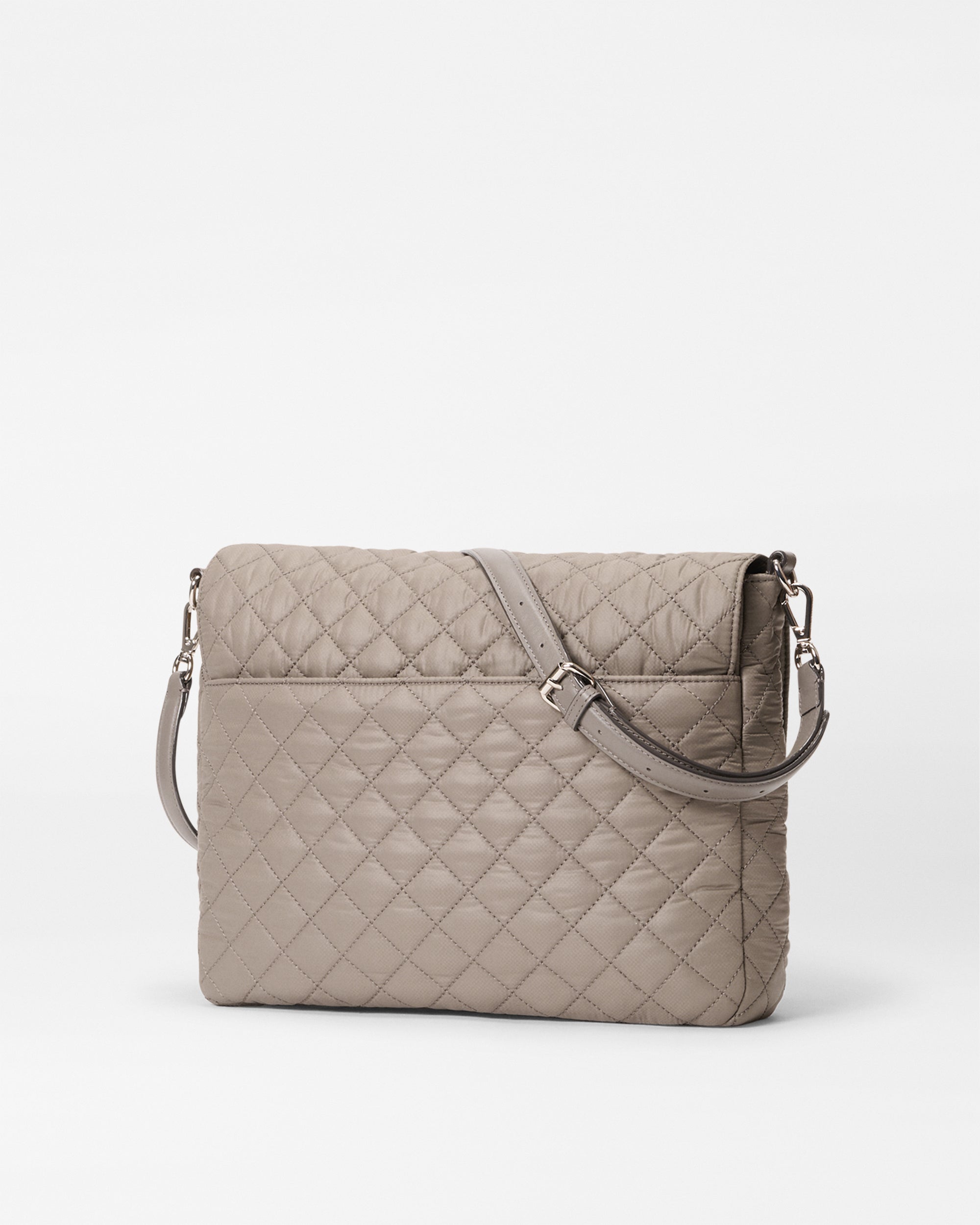 MZ Wallace Morning Dove Taupe Large Crosby Lock Crossbody Bag | MZ