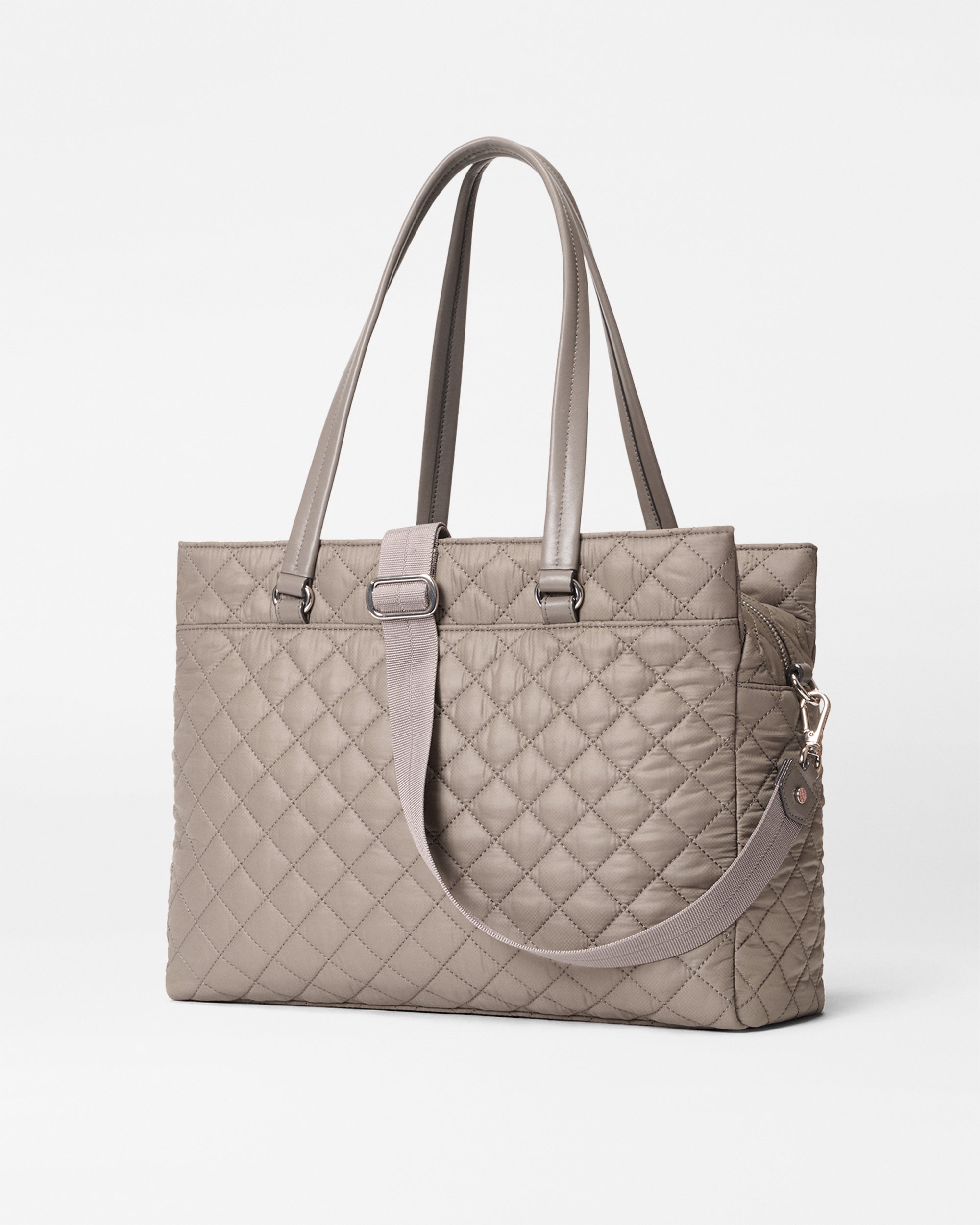 MZ Wallace Morning Dove Taupe Crosby Lock Tote Bag - Luxury Tote