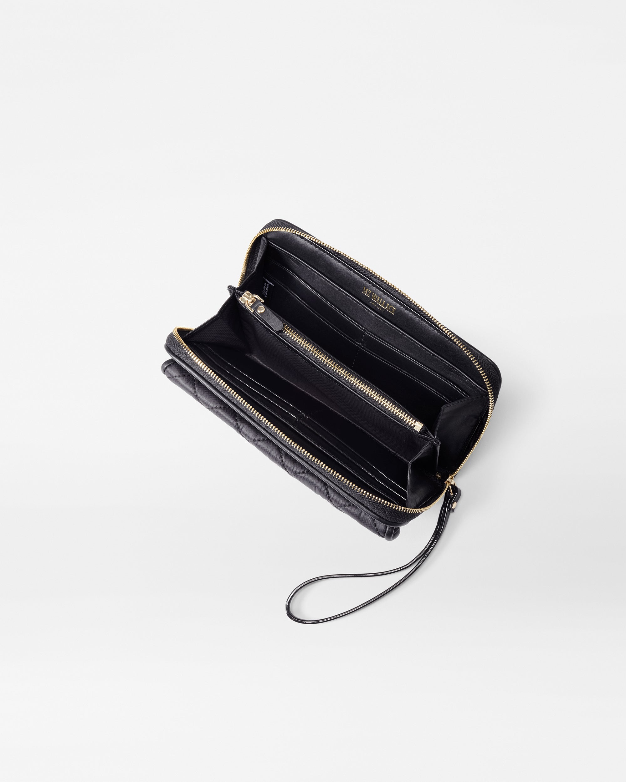 Black Wristlet Wallet Opened