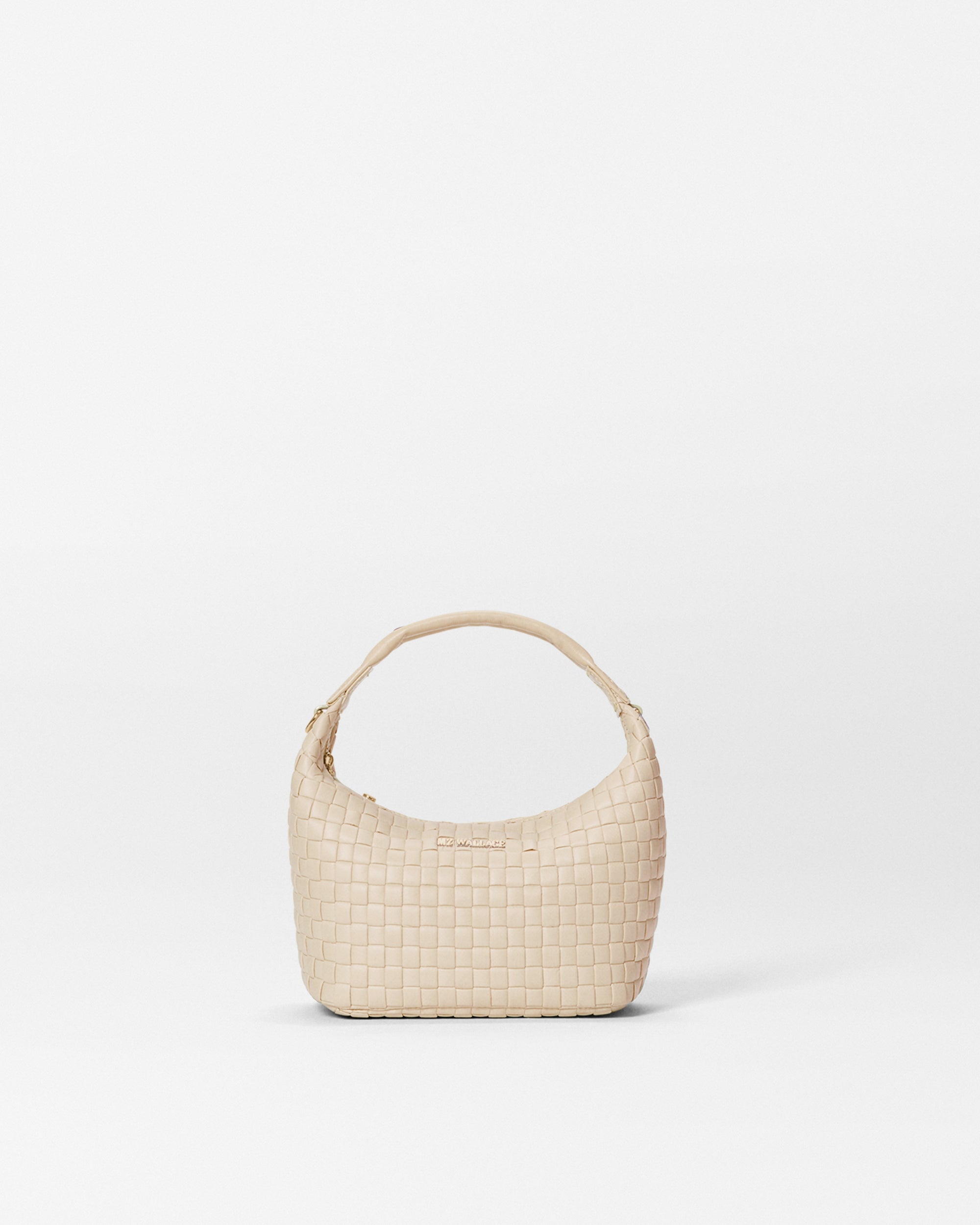 MZ Wallace Buff Ivory Mini Woven Hobo Handbag | MZ Wallace – MZ