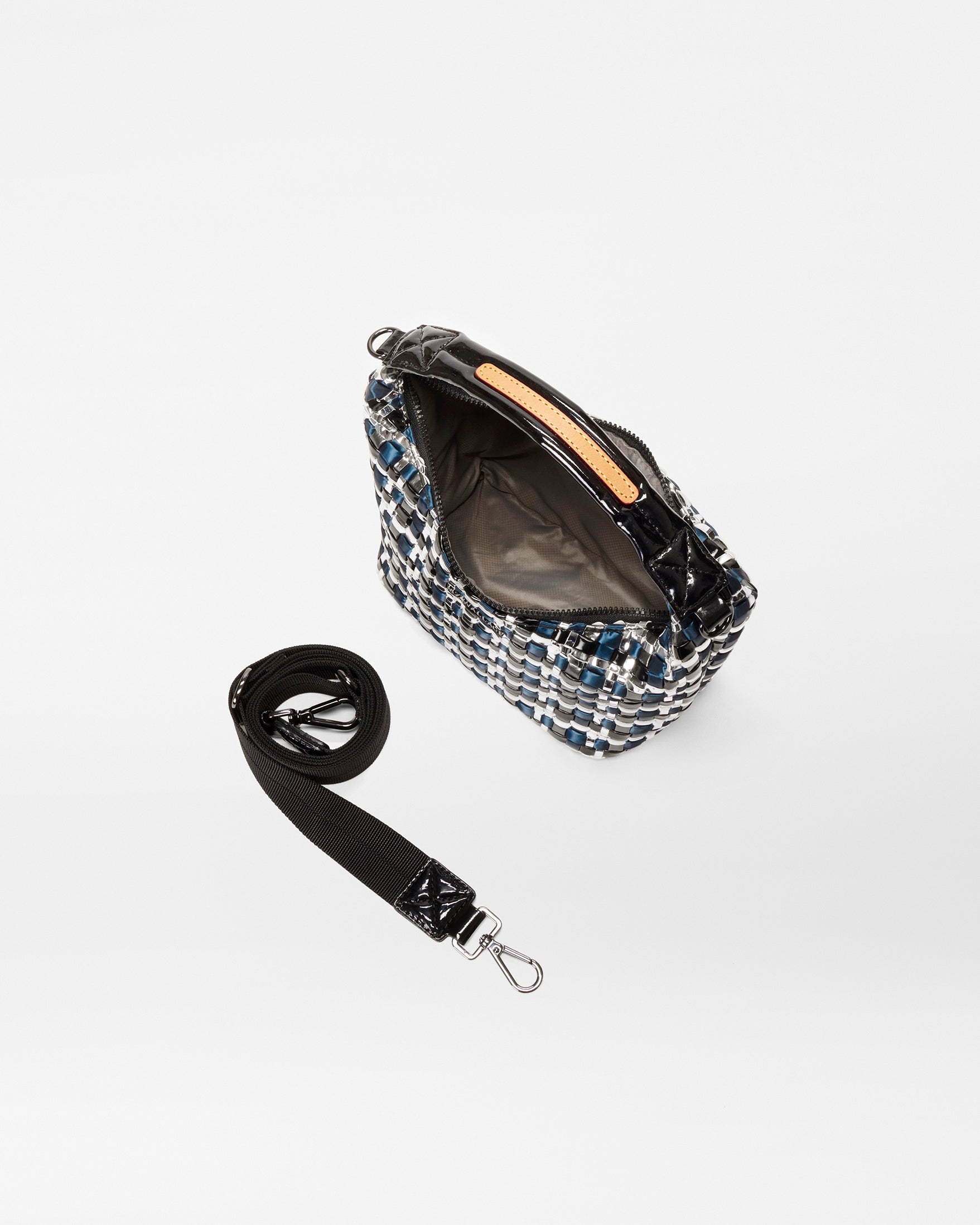 Midnight Woven Woven Mini Hobo