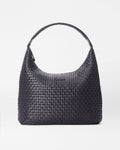 Large Black Woven Shoulder Bag