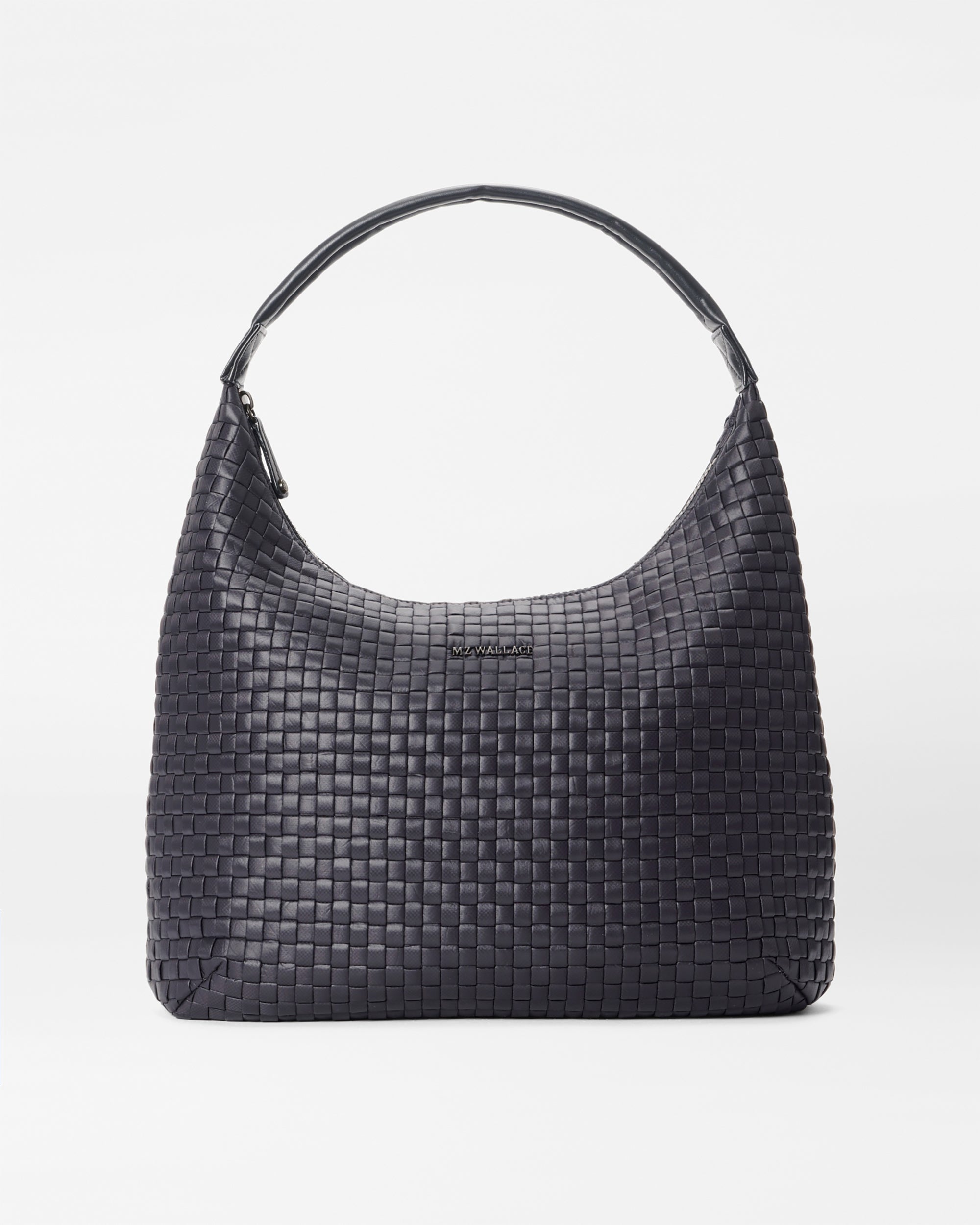 Large Black Woven Shoulder Bag
