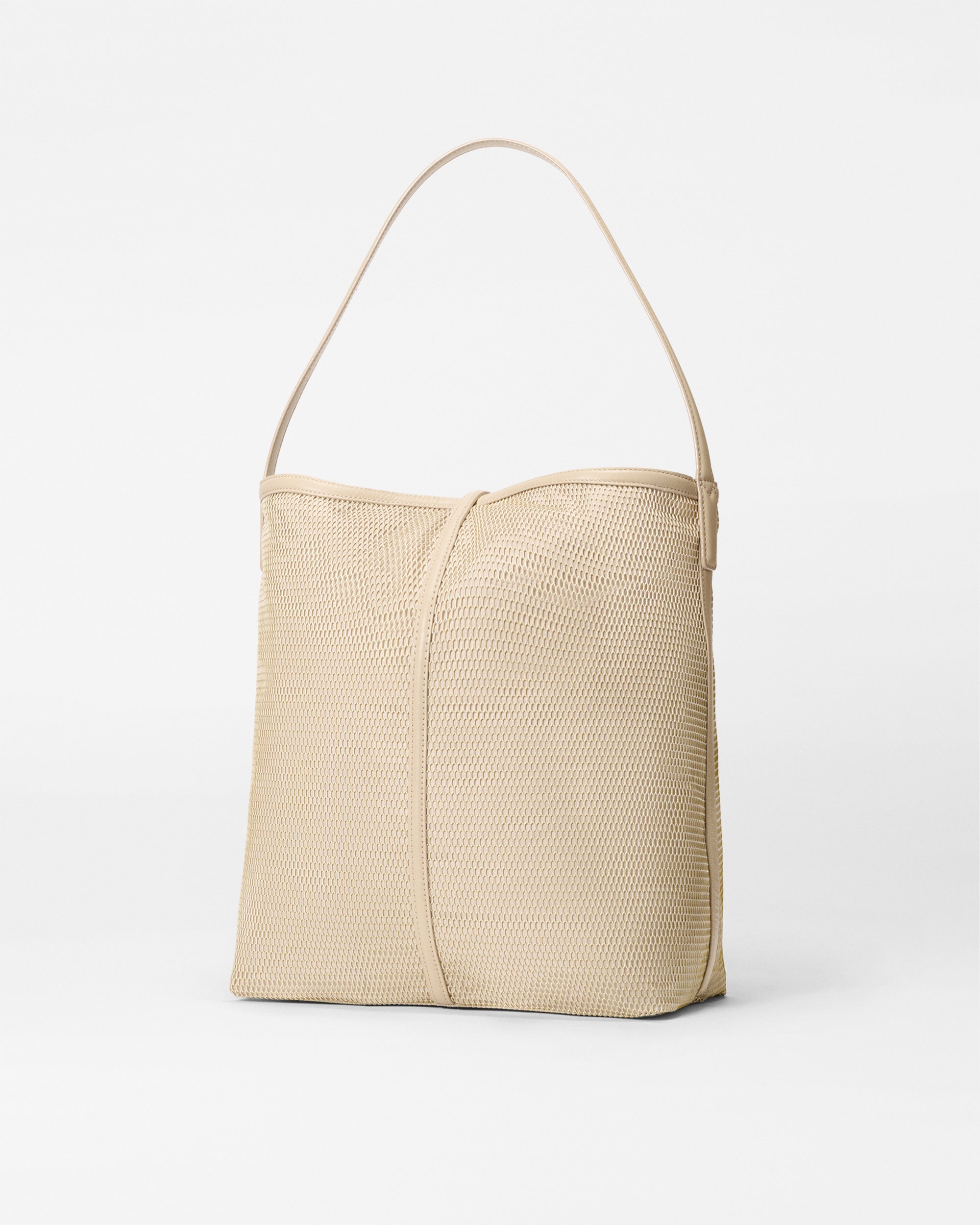 MZ Wallace Buff Ivory Mesh Large Astor Hobo Handbag | MZ Wallace