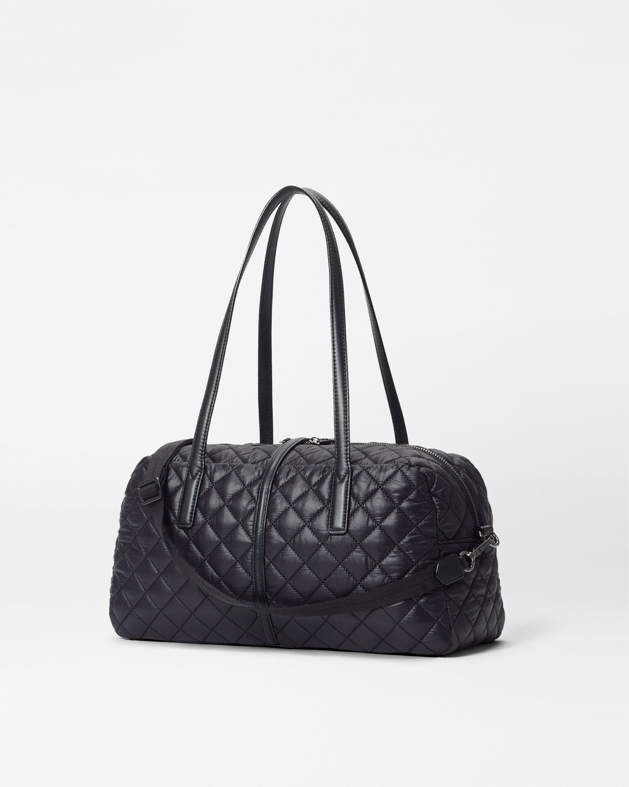 MZ Wallace Black Astor Satchel Handbag - Luxury Quilted Satchel