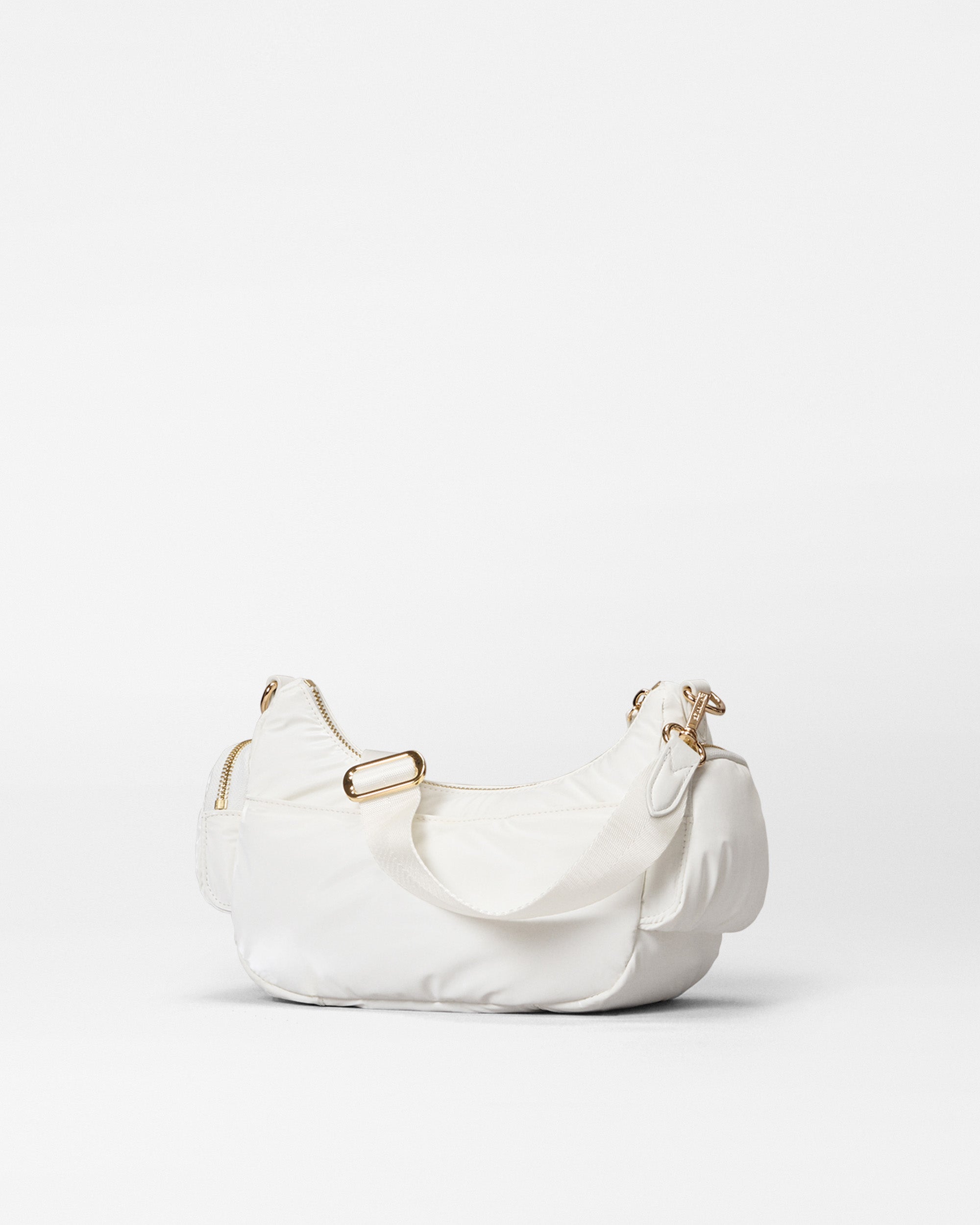 MZ Wallace Chalk White Liquid Small Chelsea Shoulder Bag | MZ