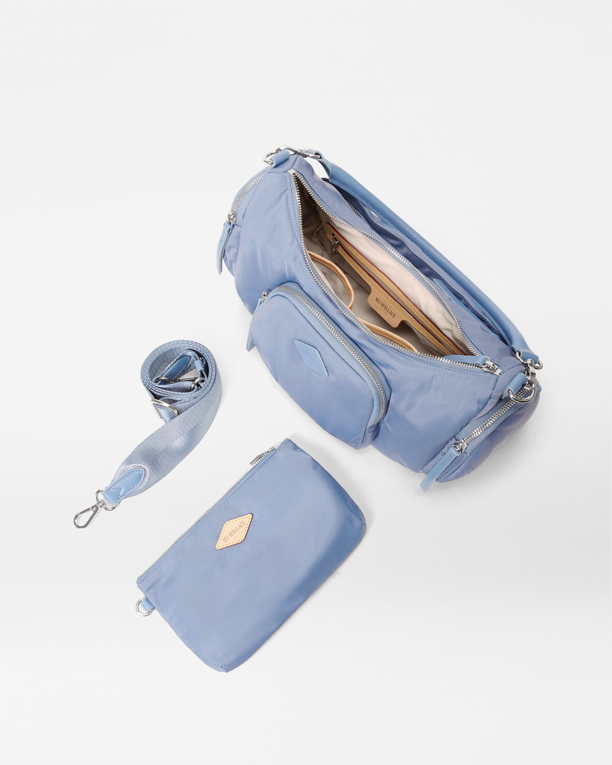 MZ Wallace Stone Blue Medium Chelsea Shoulder Bag | MZ Wallace
