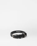Black Leather Small MZW Dog Collar
