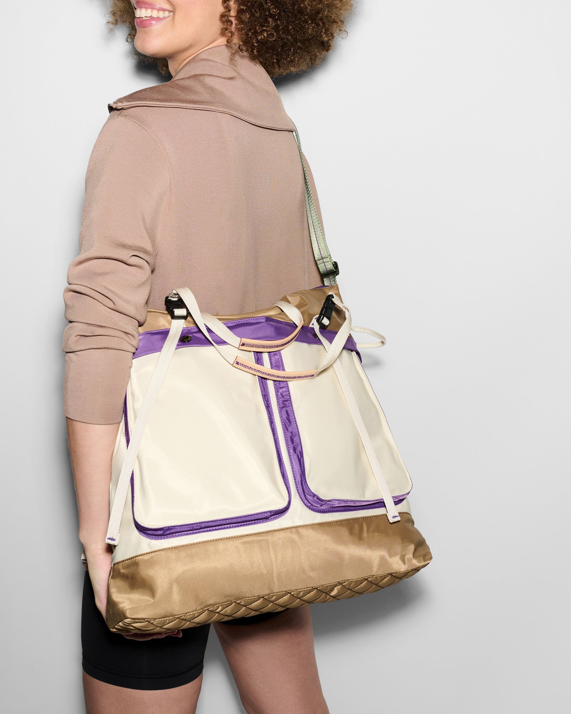 MZ Wallace Buff Multi Hudson Lightweight Tote Bag