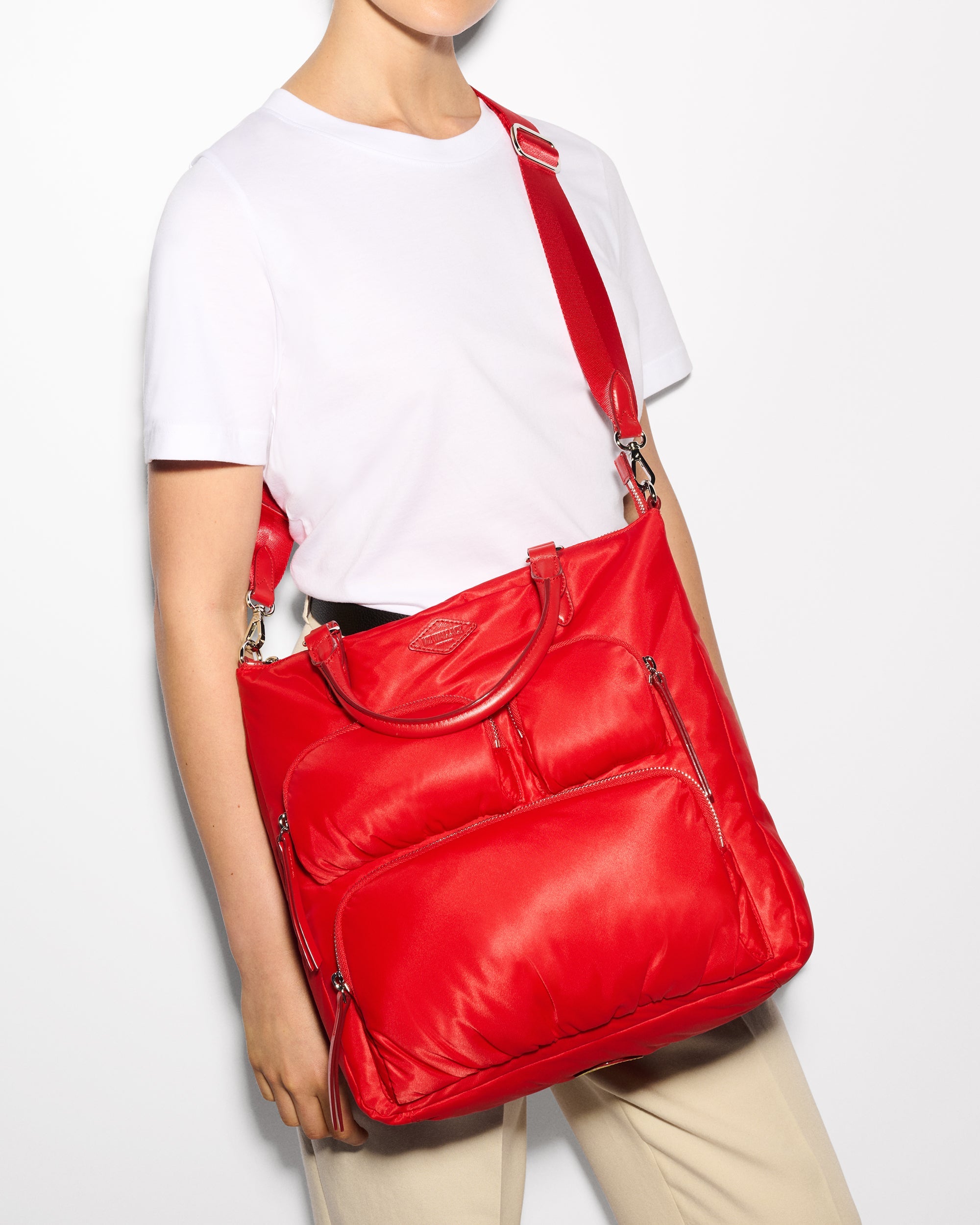 MZ Wallace Bright Cherry Red Chelsea Convertible Backpack | MZ