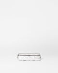 Silver Metallic Leather Medium Retro Frame Case
