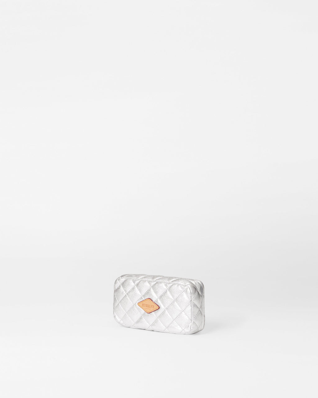 Silver Metallic Leather Medium Retro Frame Case